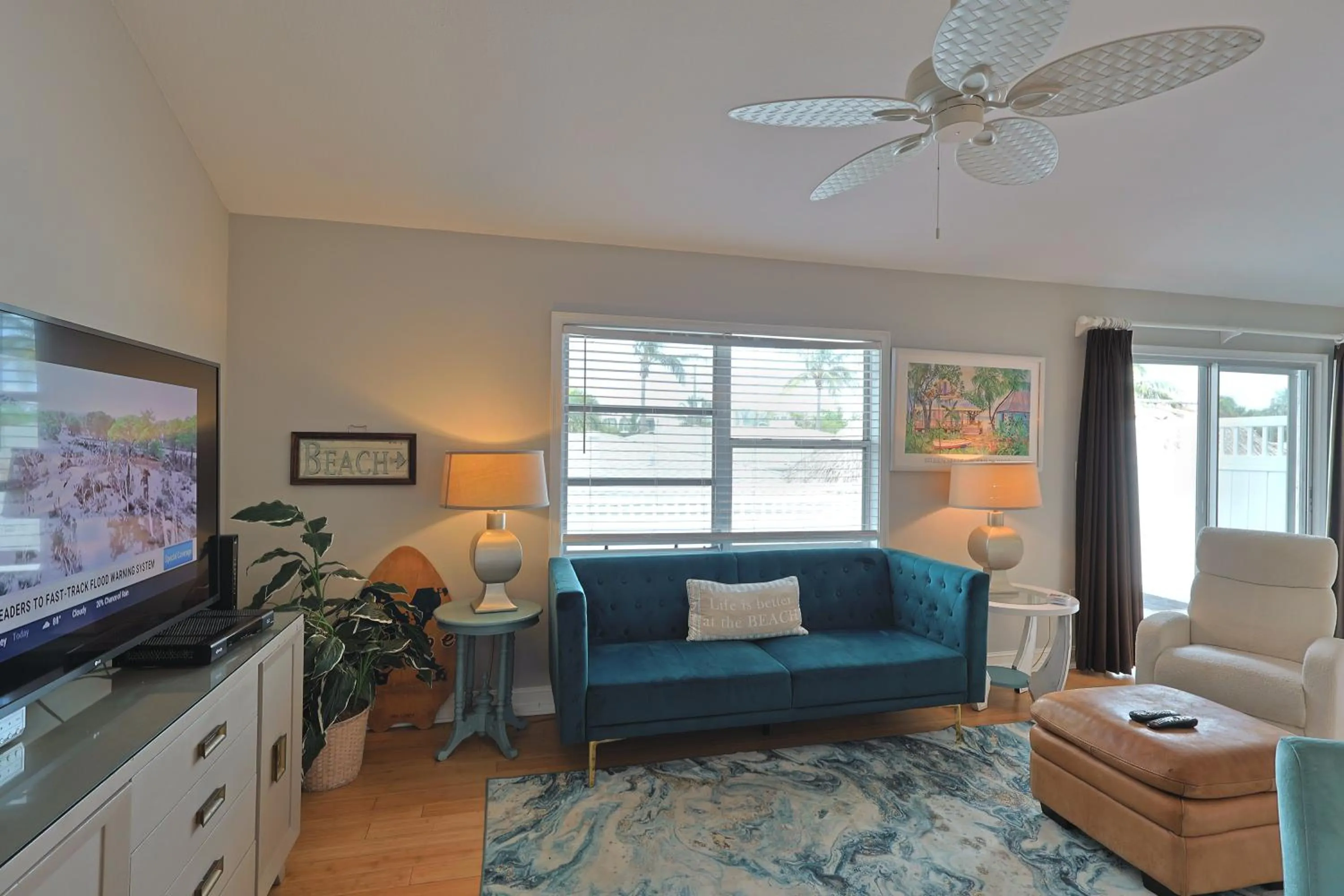 Living room in Siesta Key Island Rentals