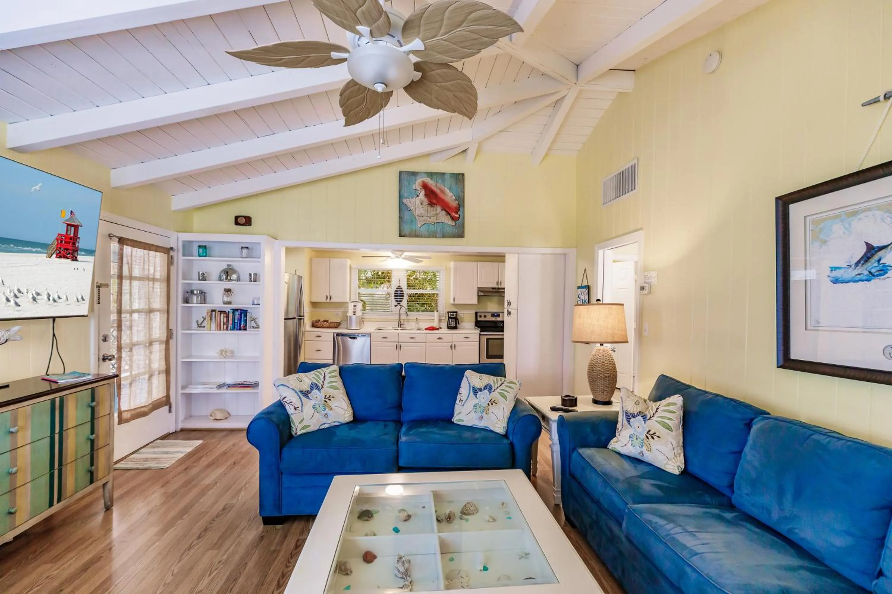 Living room in Siesta Key Island Rentals