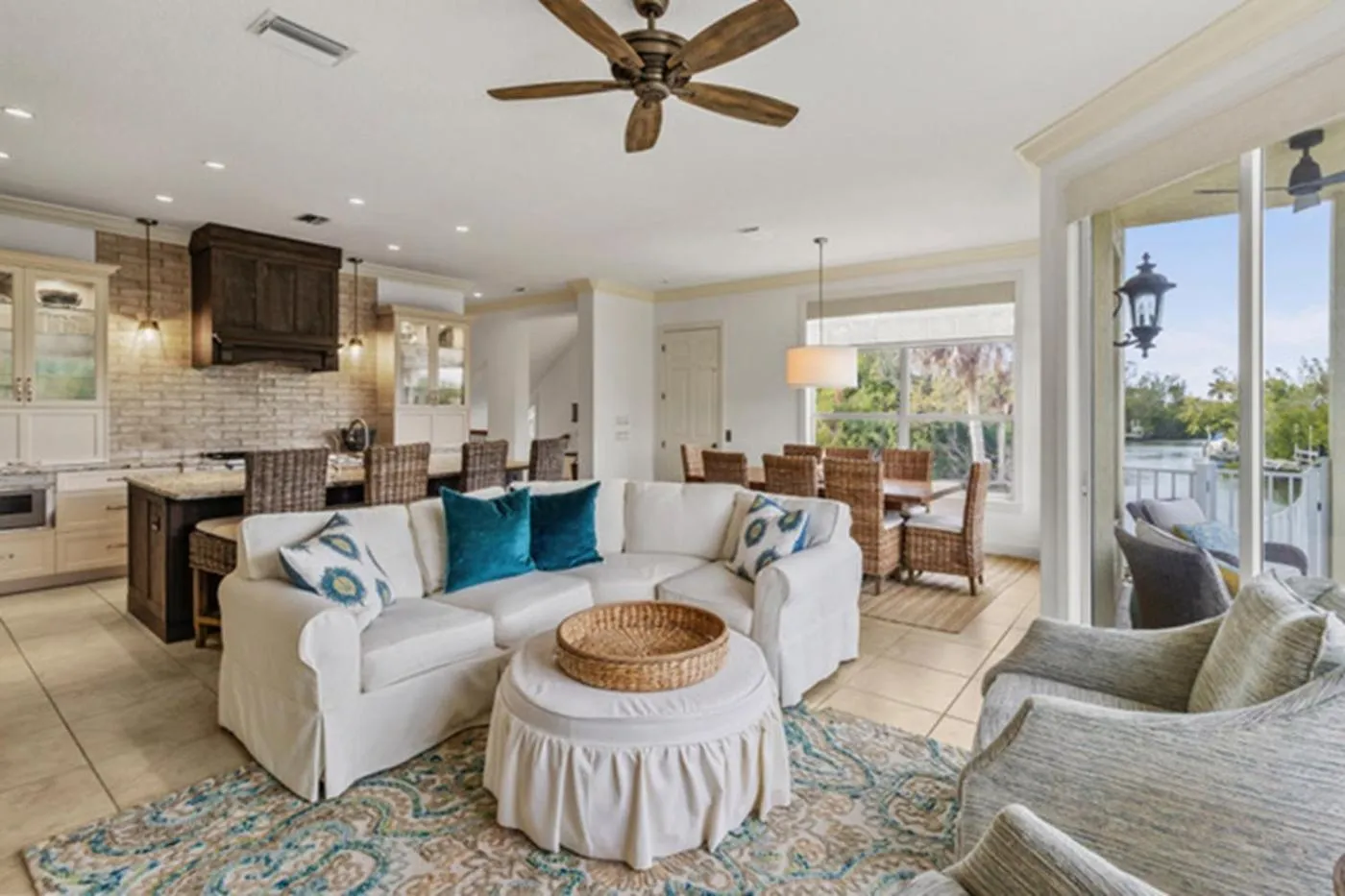 Living room in Siesta Key Island Rentals