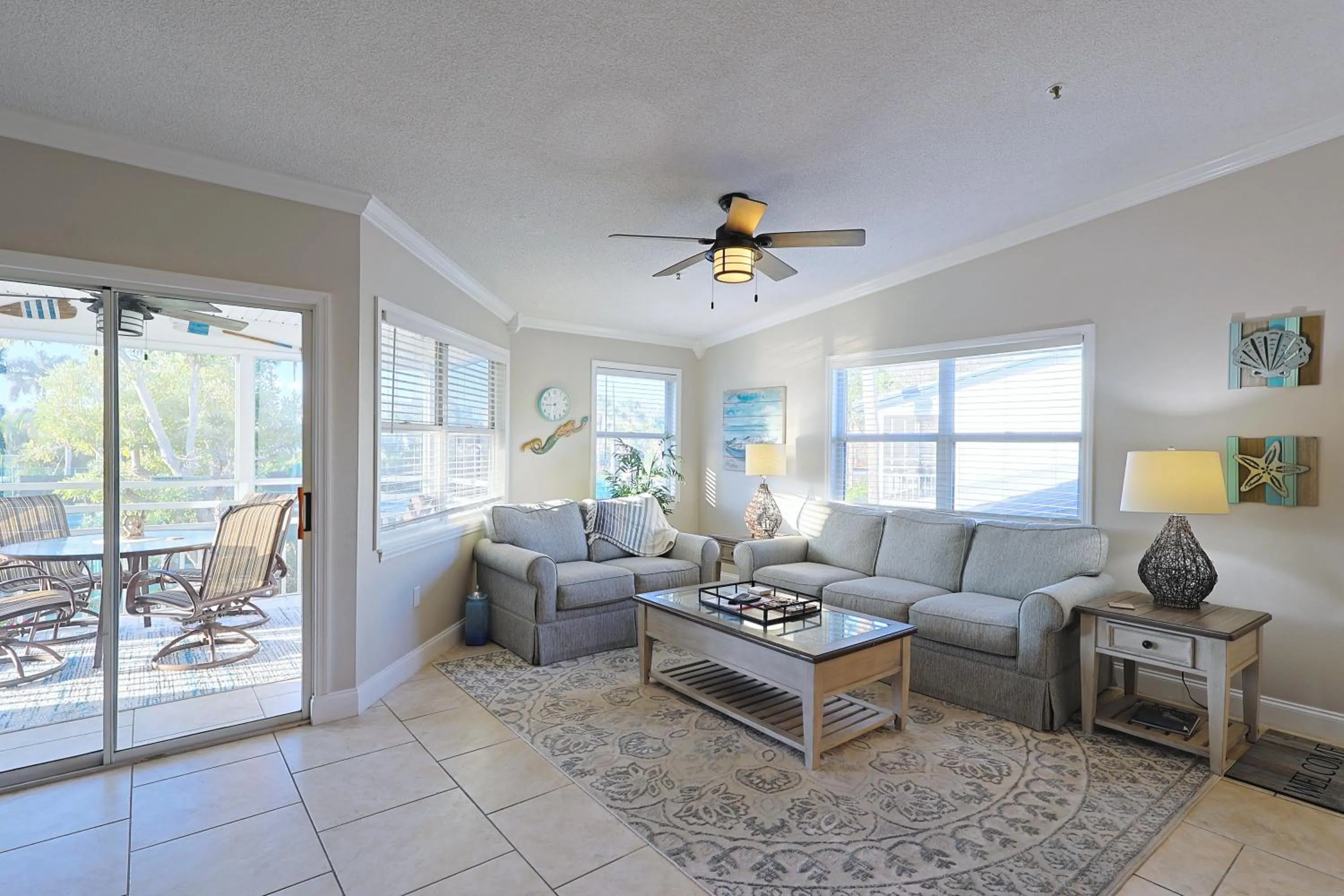 Living room in Siesta Key Island Rentals