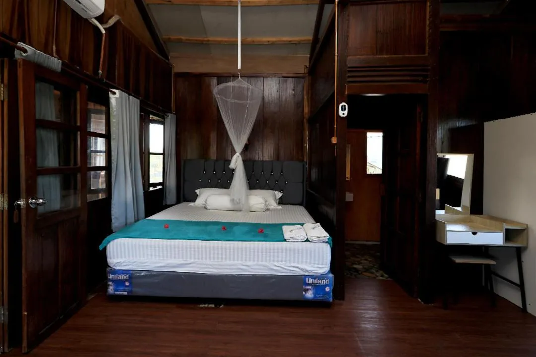 Bed in Arya's Surf Camp Cimaja