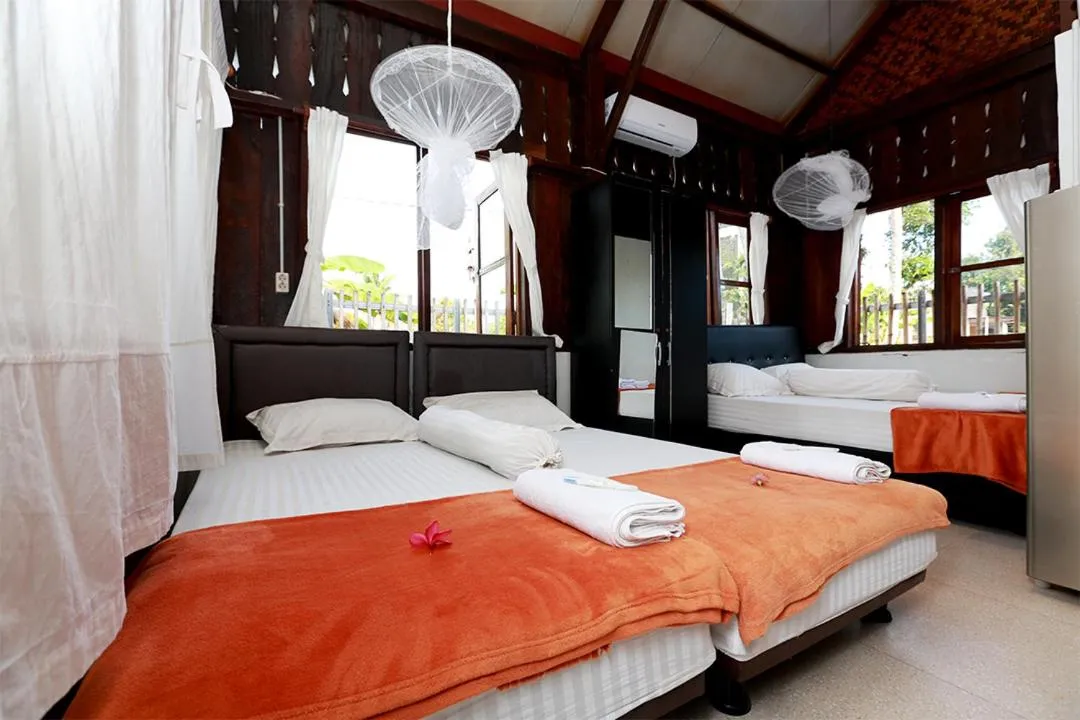 Bed in Arya's Surf Camp Cimaja