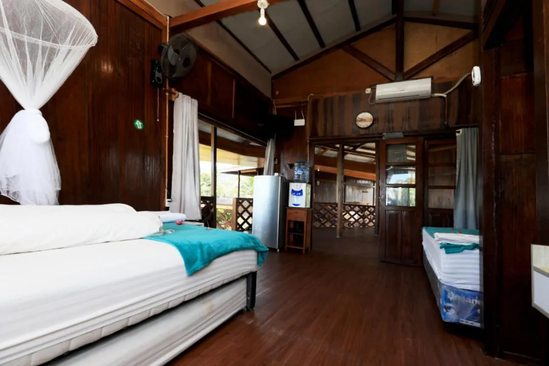 Bed in Arya's Surf Camp Cimaja