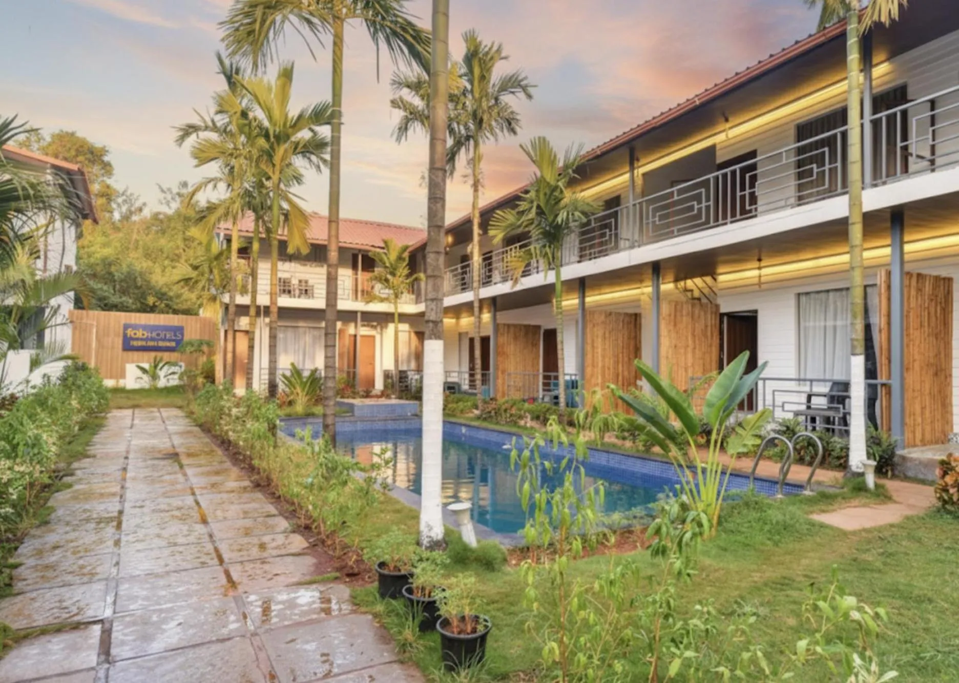 Swimming pool in FabHotel Morjim Bliss - 500M From Morjim Beach