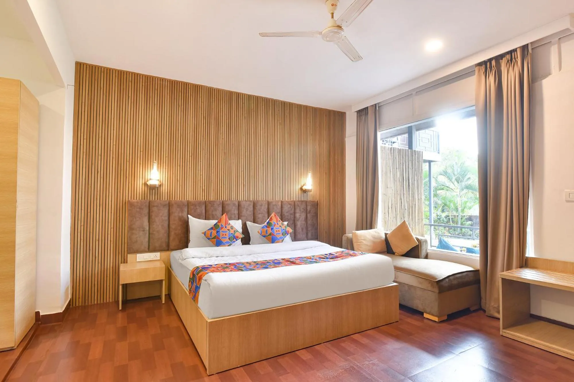 Bed in FabHotel Morjim Bliss - 500M From Morjim Beach