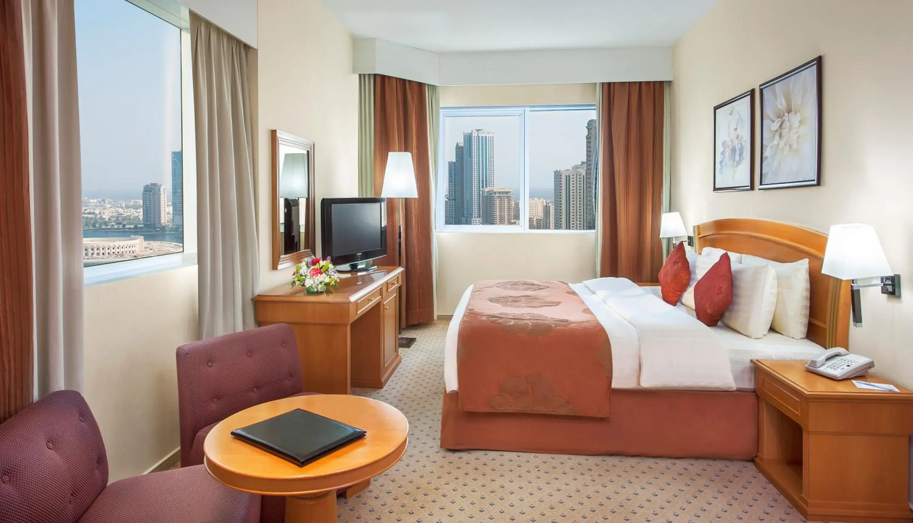 City view, Bed in Golden Tulip Sharjah City view, Bed in Golden Tulip Sharjah