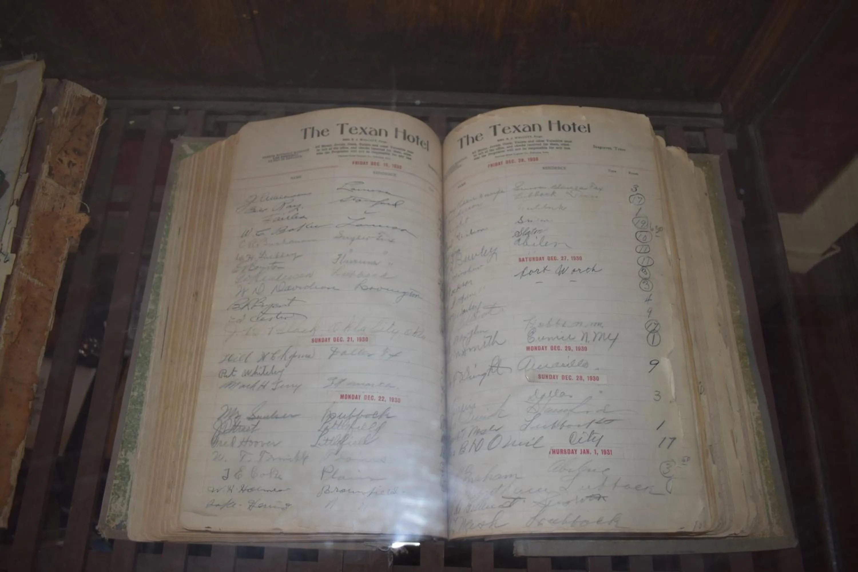 Decorative detail in The Hotel Texan