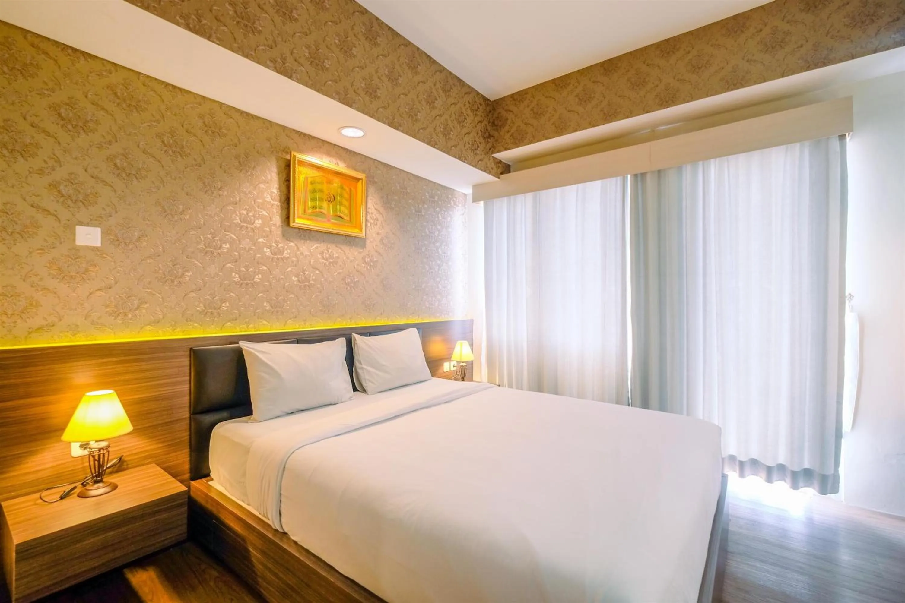 Bed in Stunning Studio Apartment at Bogor Icon By Travelio