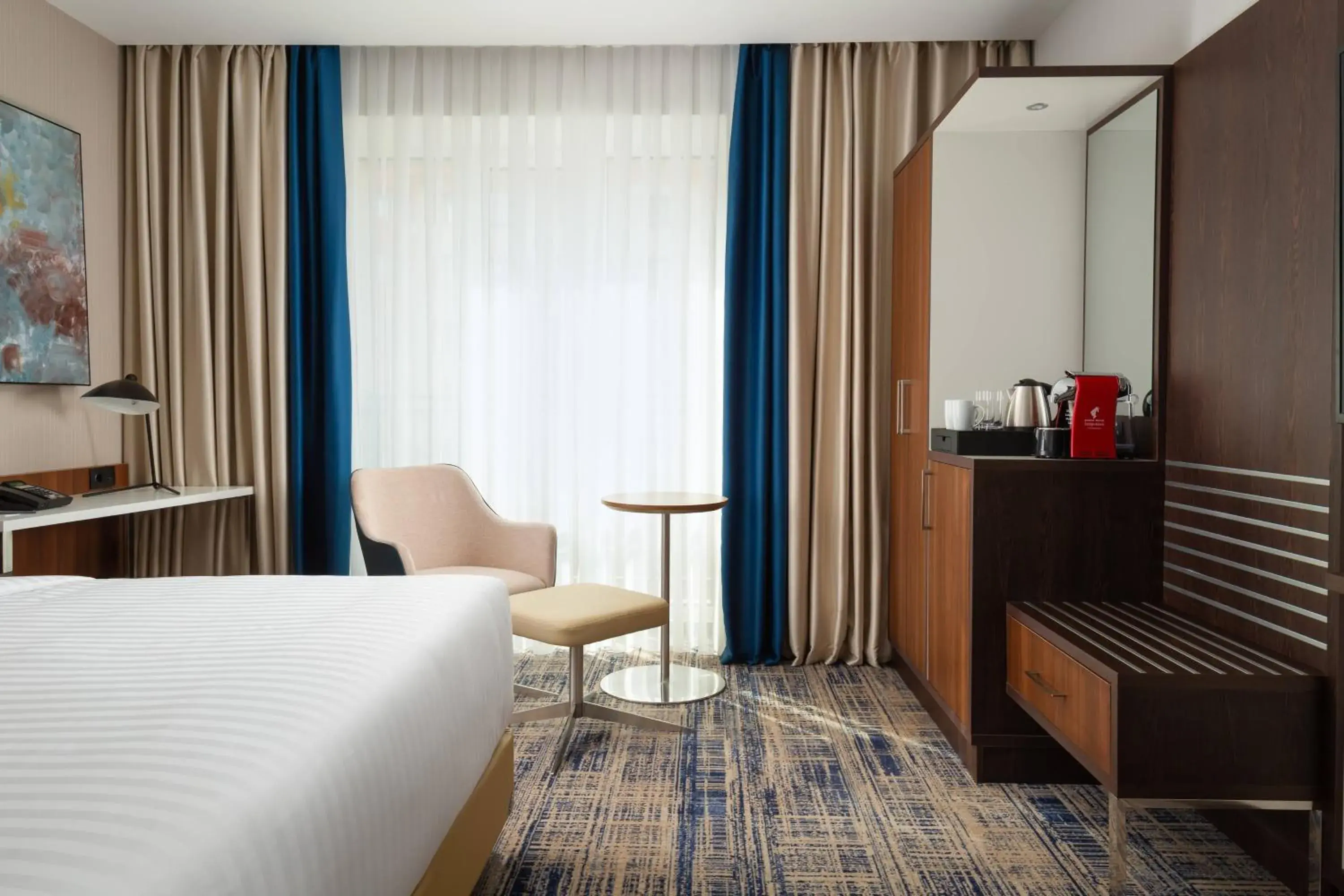 Superior, Guest room with 1 King, City view, Balcony in Courtyard by Marriott Tashkent Superior, Guest room with 1 King, City view, Balcony in Courtyard by Marriott Tashkent