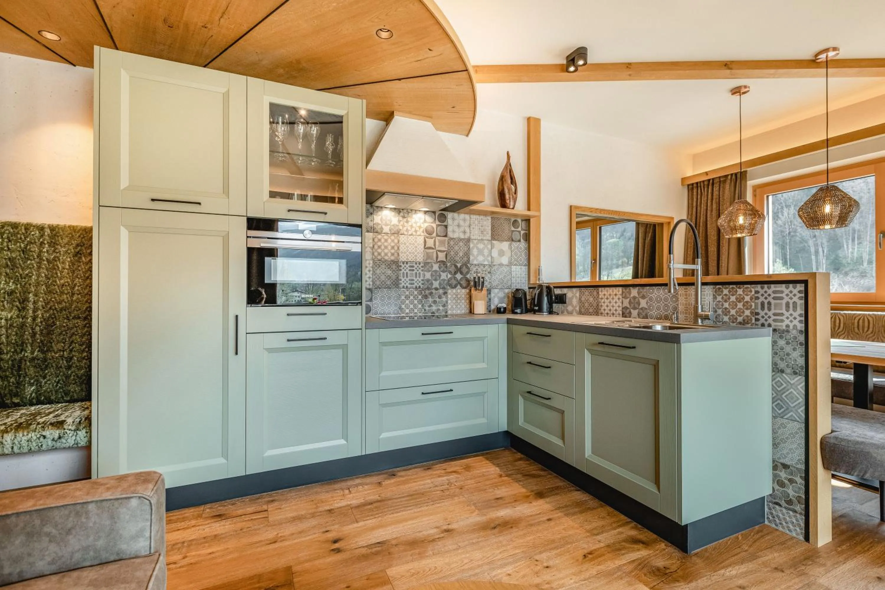 Kitchen or kitchenette in Apartmenthaus Wiesenhof