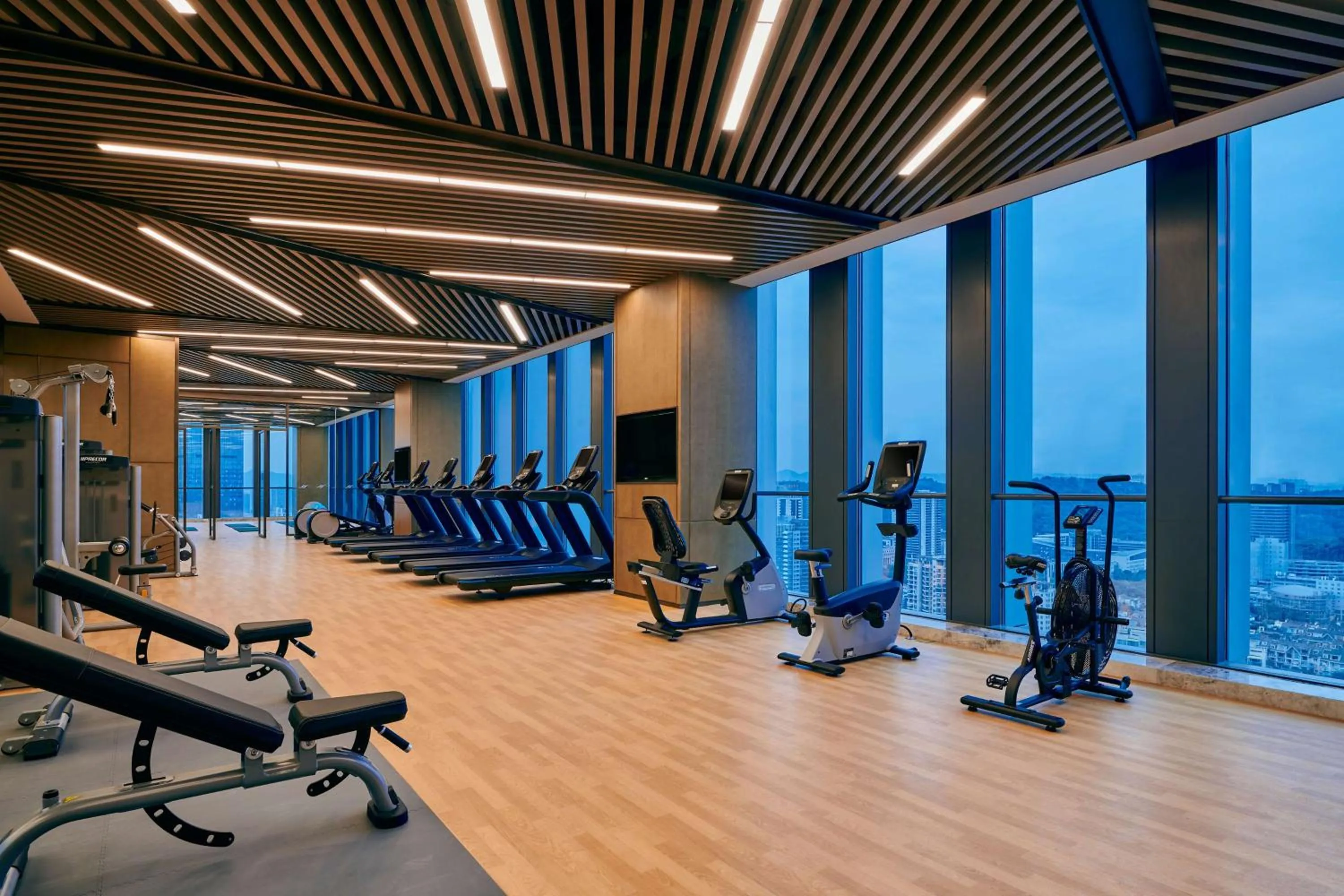 Fitness centre/facilities in Hilton Chongqing Liangjiang New Area