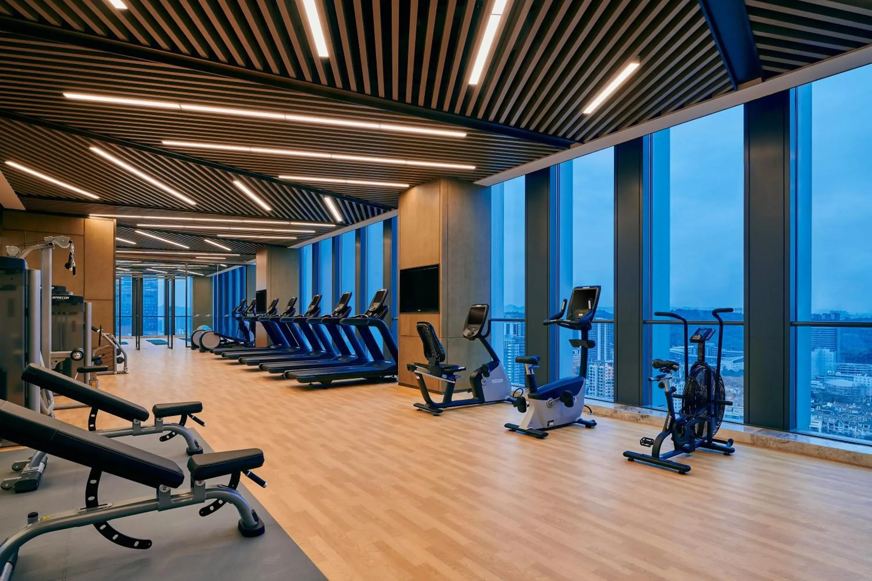 Fitness centre/facilities in Hilton Chongqing Liangjiang New Area Fitness centre/facilities in Hilton Chongqing Liangjiang New Area