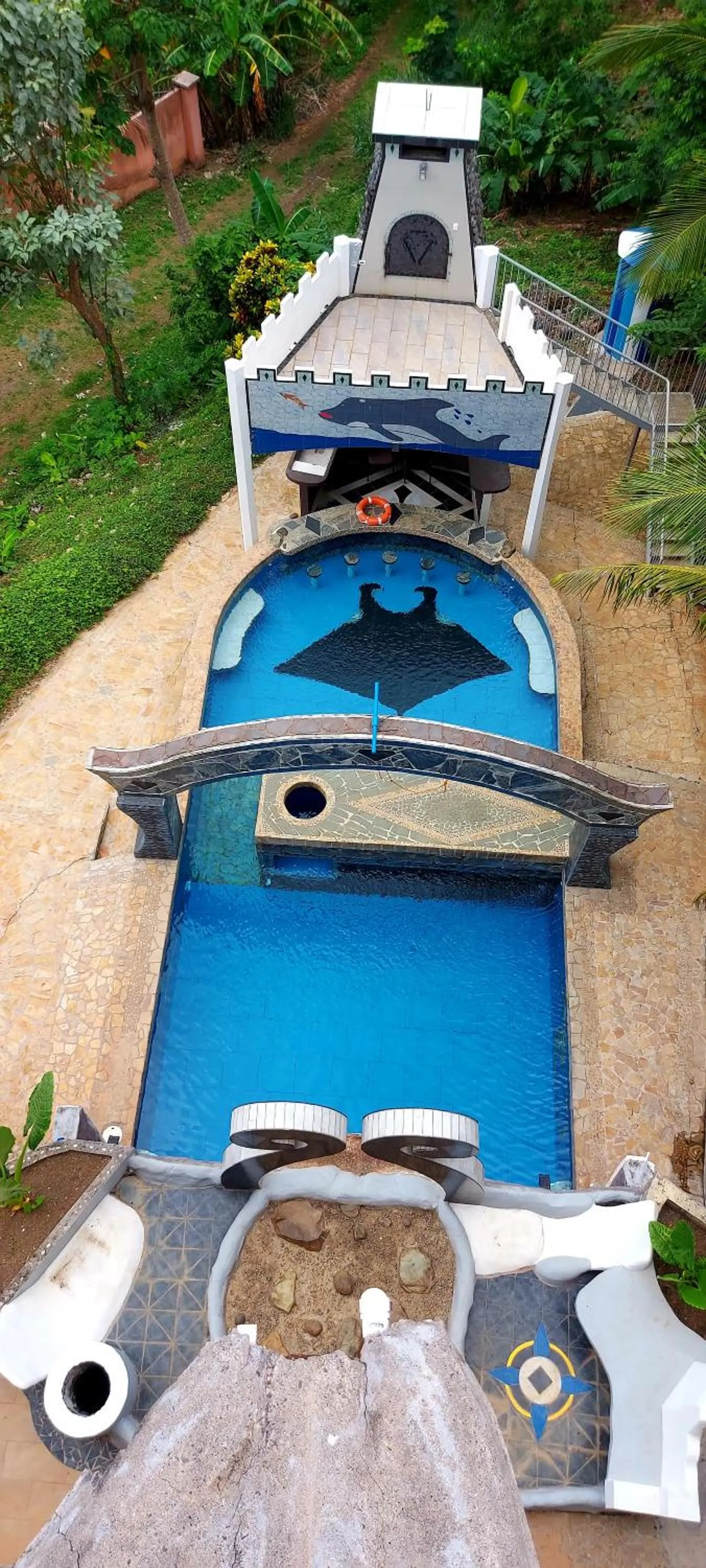 Pool view in El Castillo Monte Campana