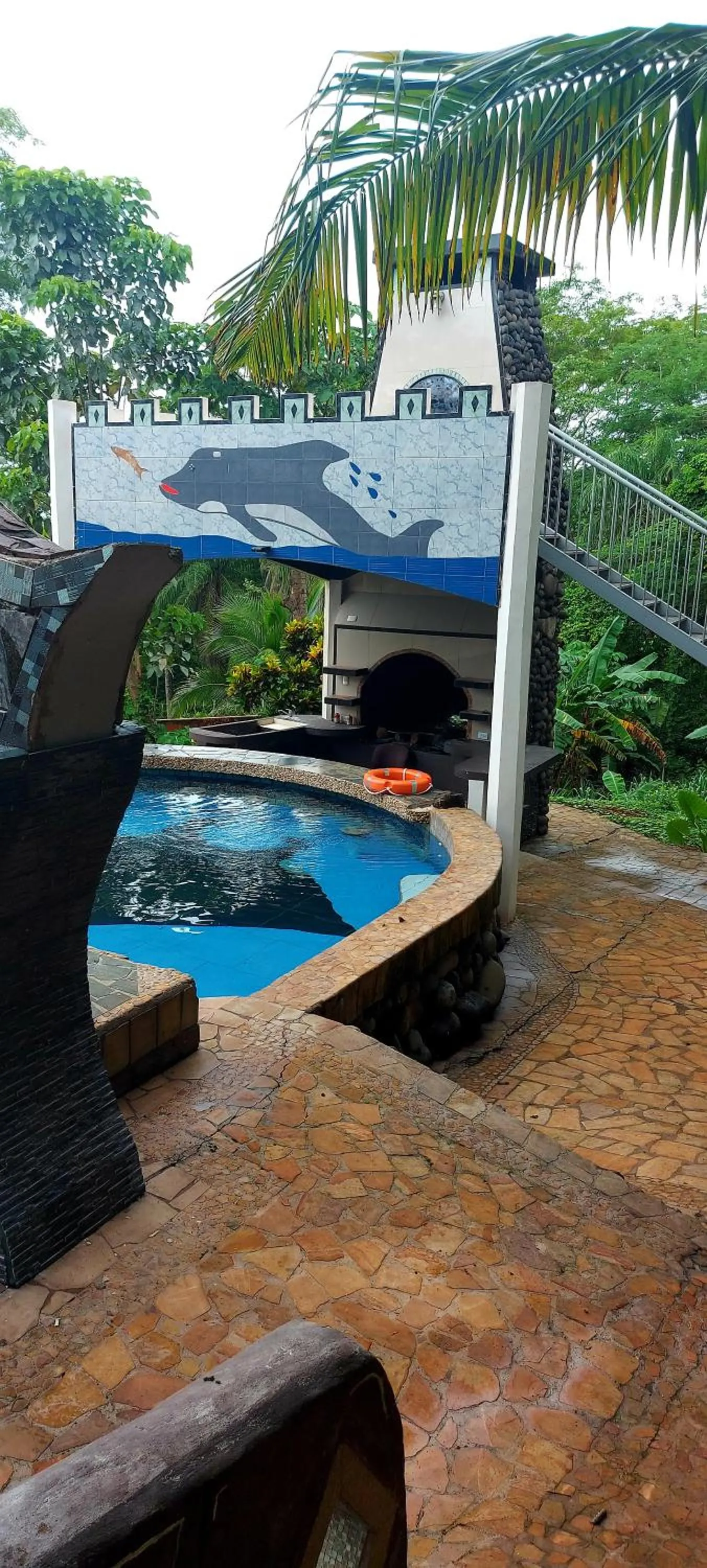 Pool view in El Castillo Monte Campana