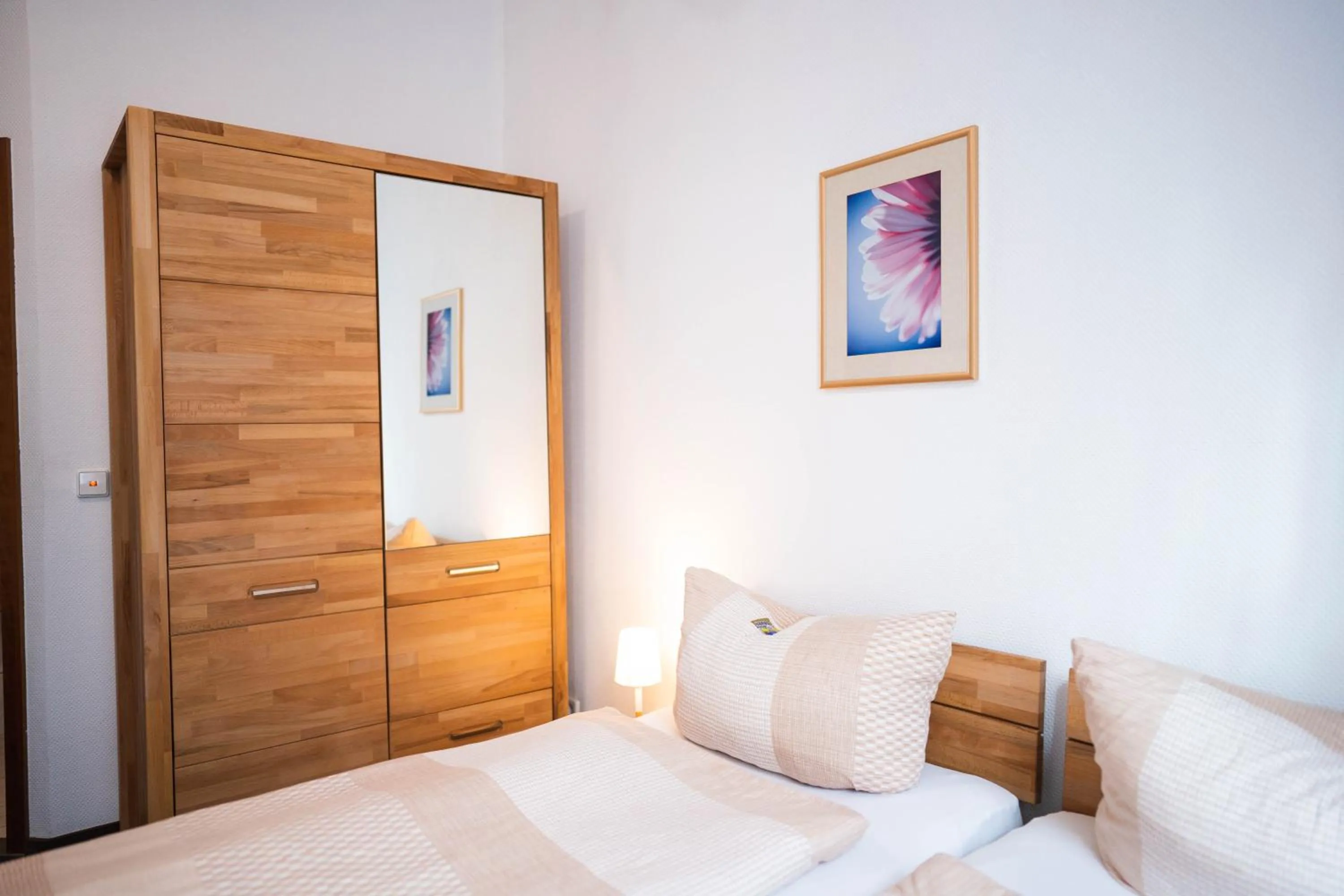 Decorative detail, Bed in Pension am Heusteig