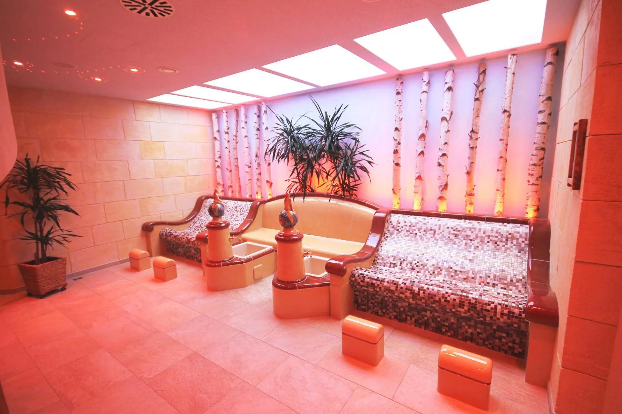 Sauna, Bed in Wohlfühlhotel Bercher