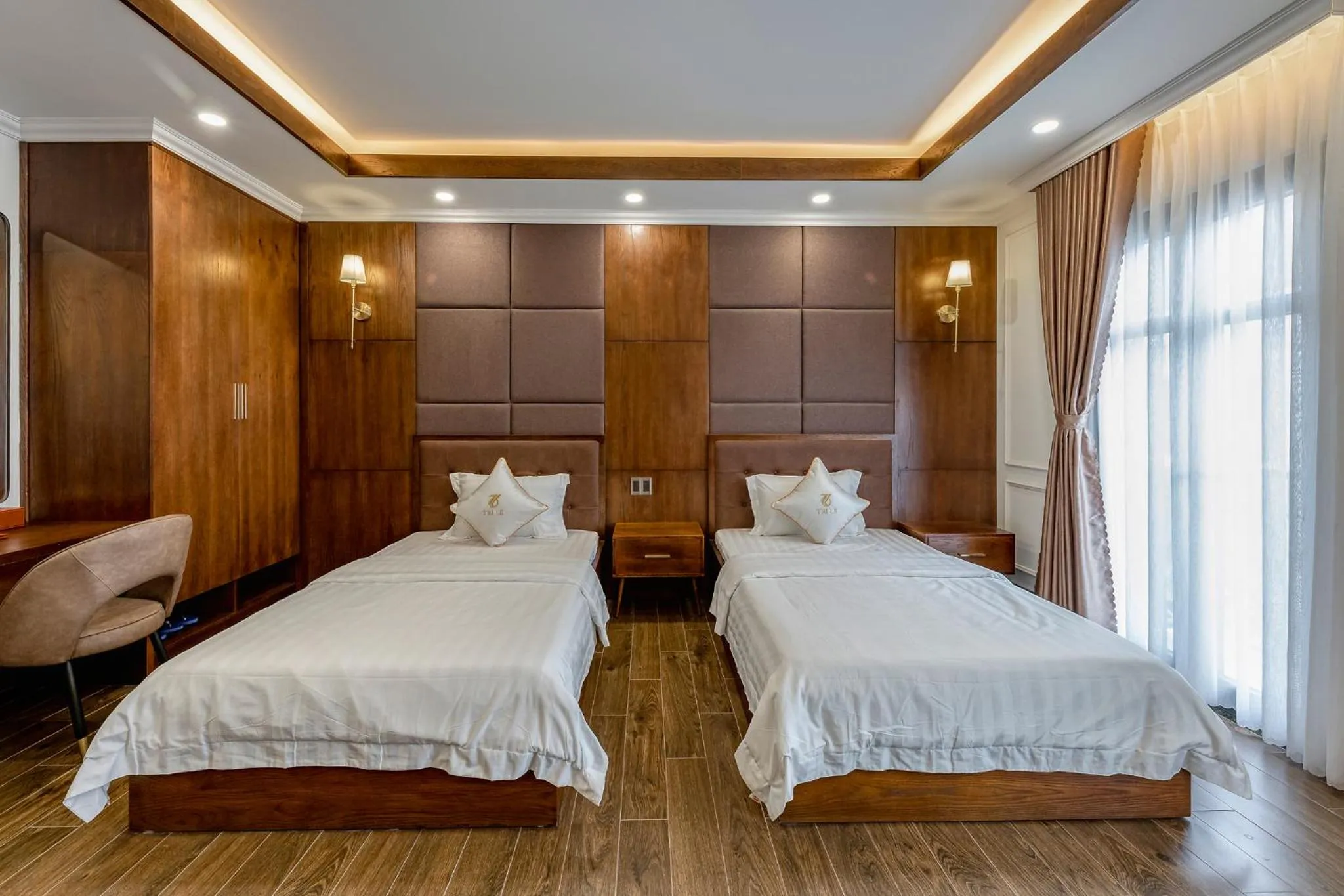 Bed in Hotel Trí Lê