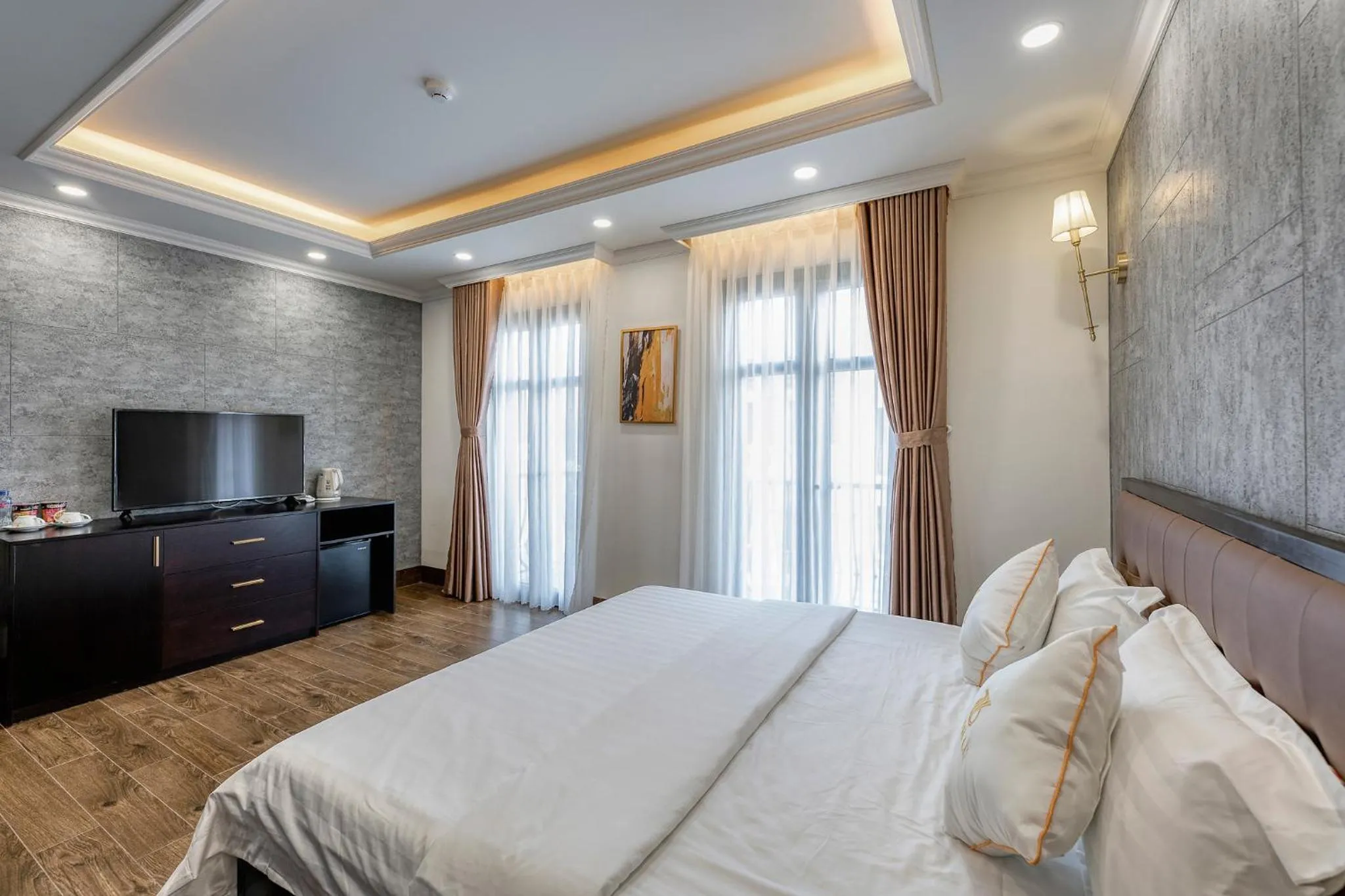 Bedroom, Bed in Hotel Trí Lê