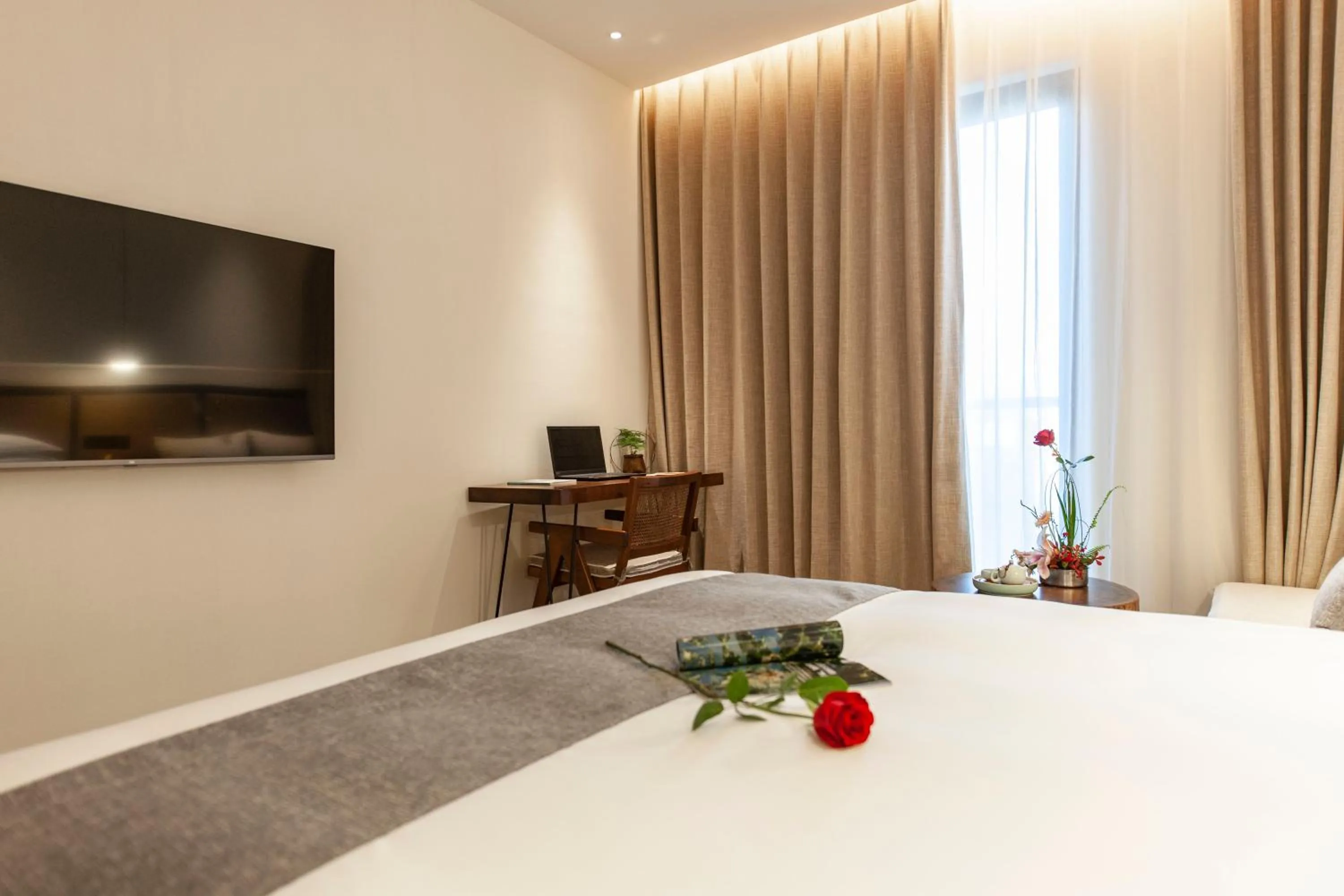 TV and multimedia, Bed in SSAW Boutique Hotel Hangzhou Liangyun