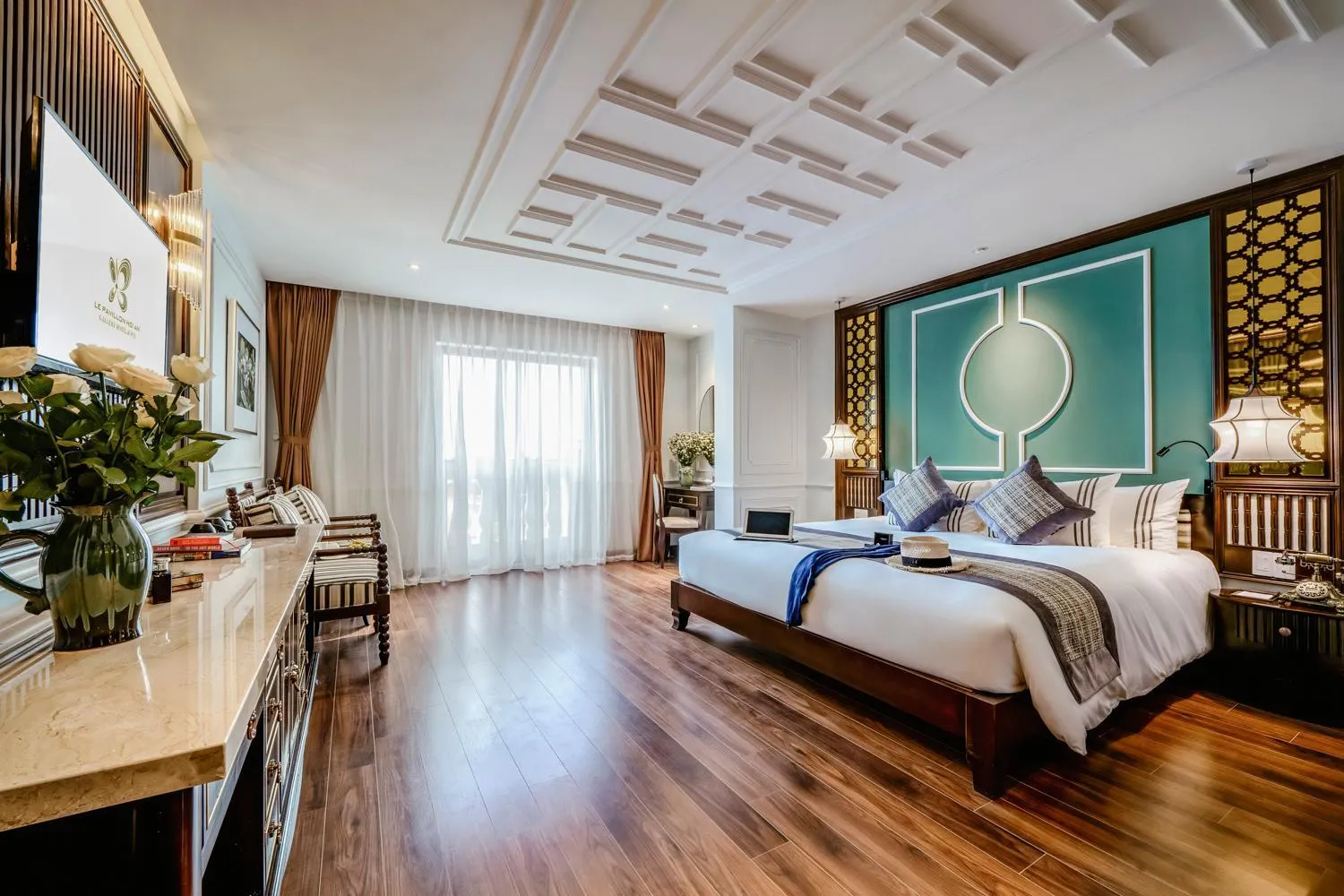 Bed in Le Pavillon Hoi An Gallery Hotel & Spa