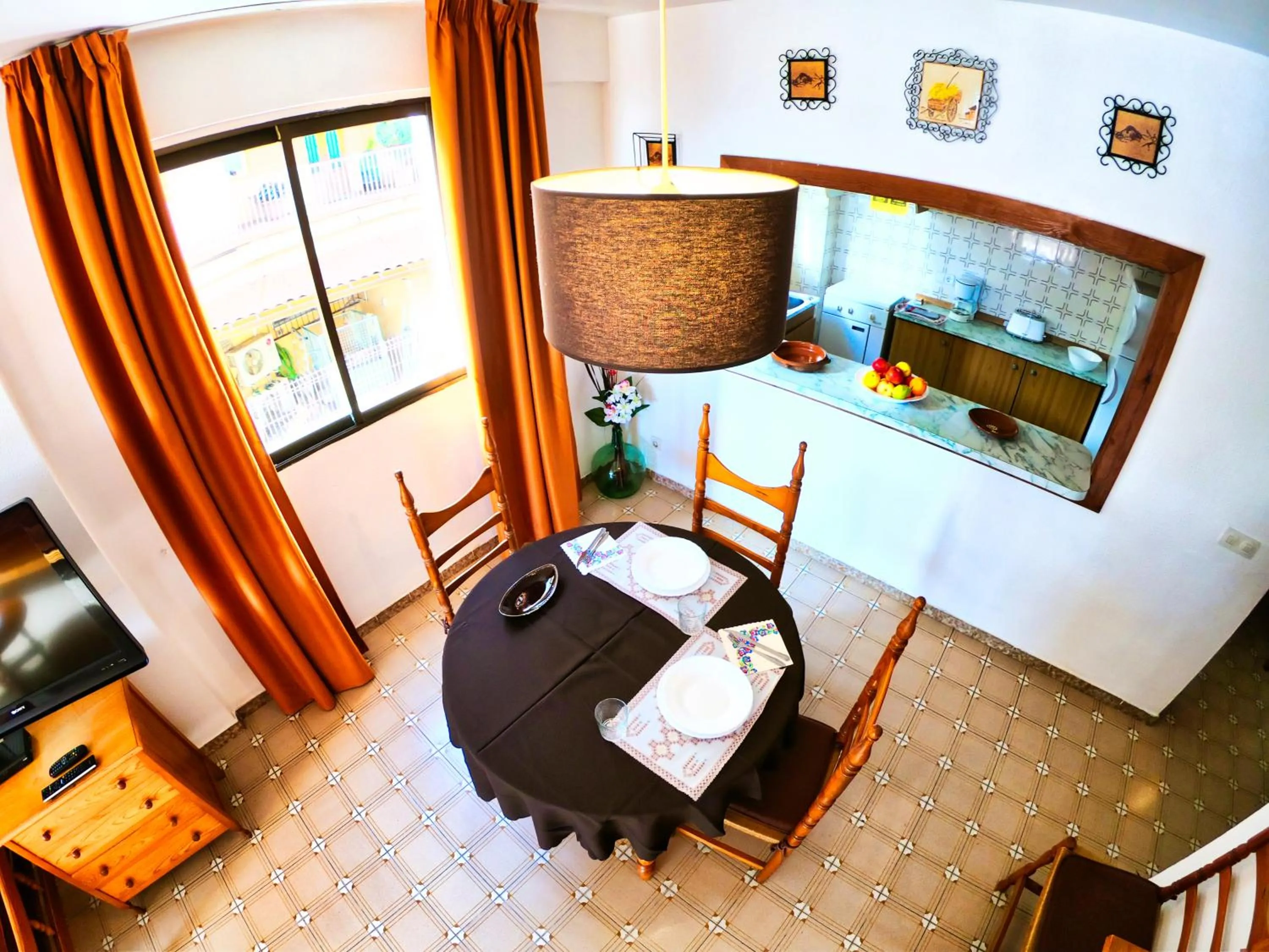 Living room, Bed in Bonaire Paguera