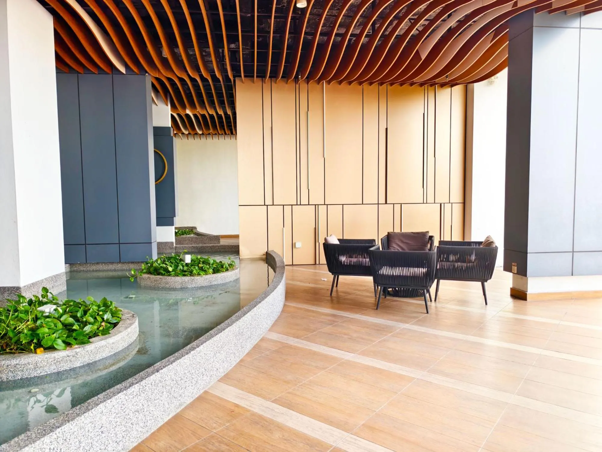 Seating area in Troika Kota Bharu by Salaam Suites