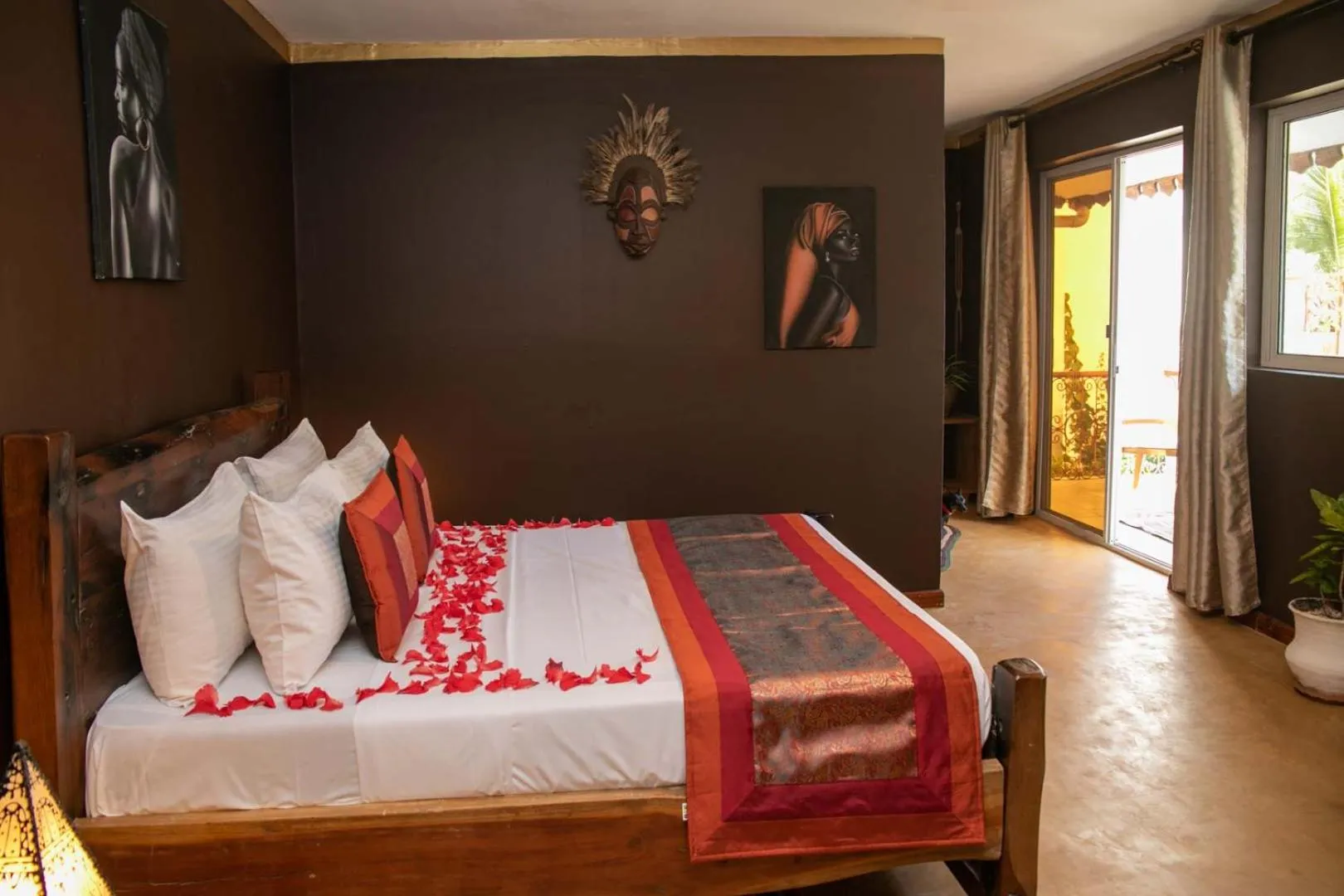 Bedroom, Bed in Kibanda Natural Kendwa Villa