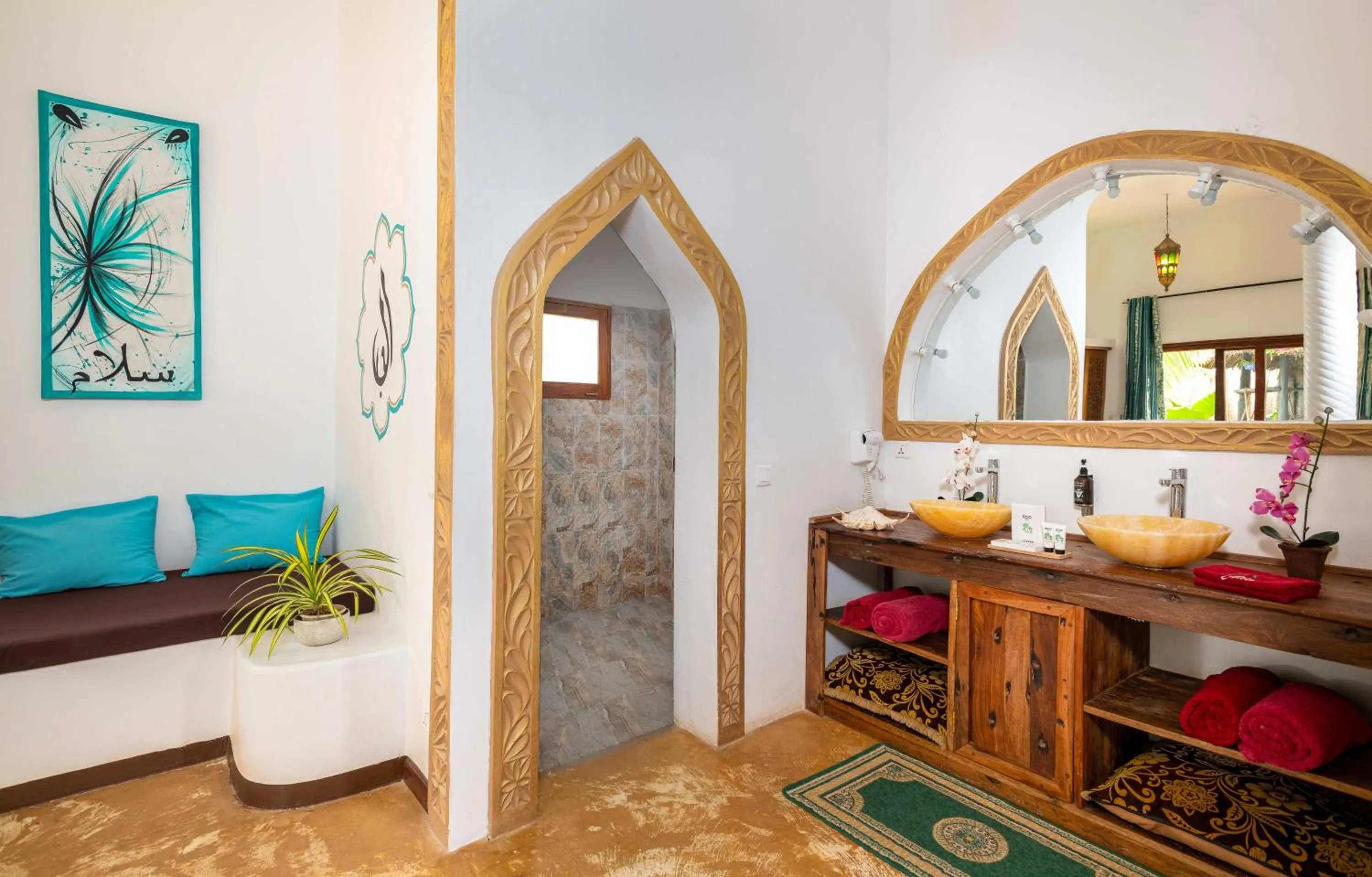 Bathroom in Kibanda Natural Kendwa Villa