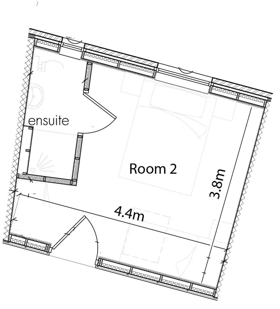 Floor plan in Bridge House Barn