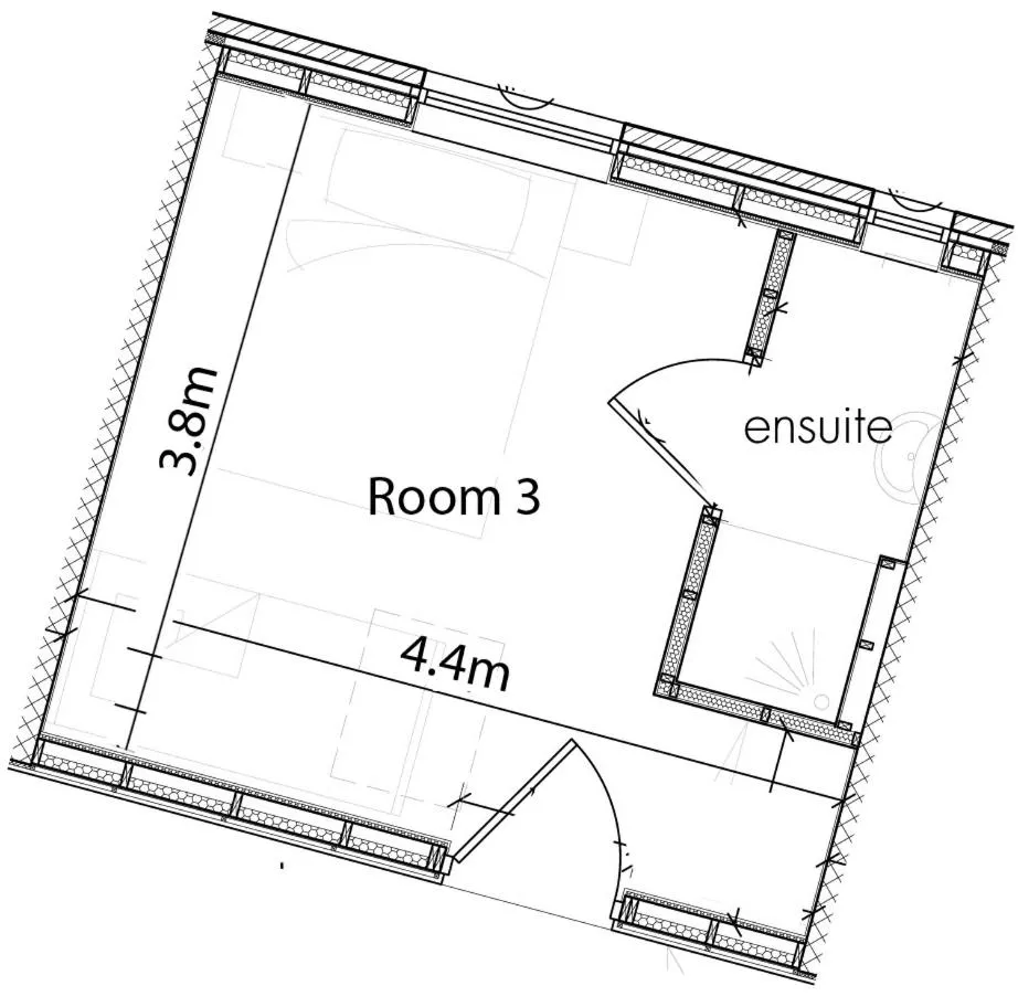 Floor plan in Bridge House Barn
