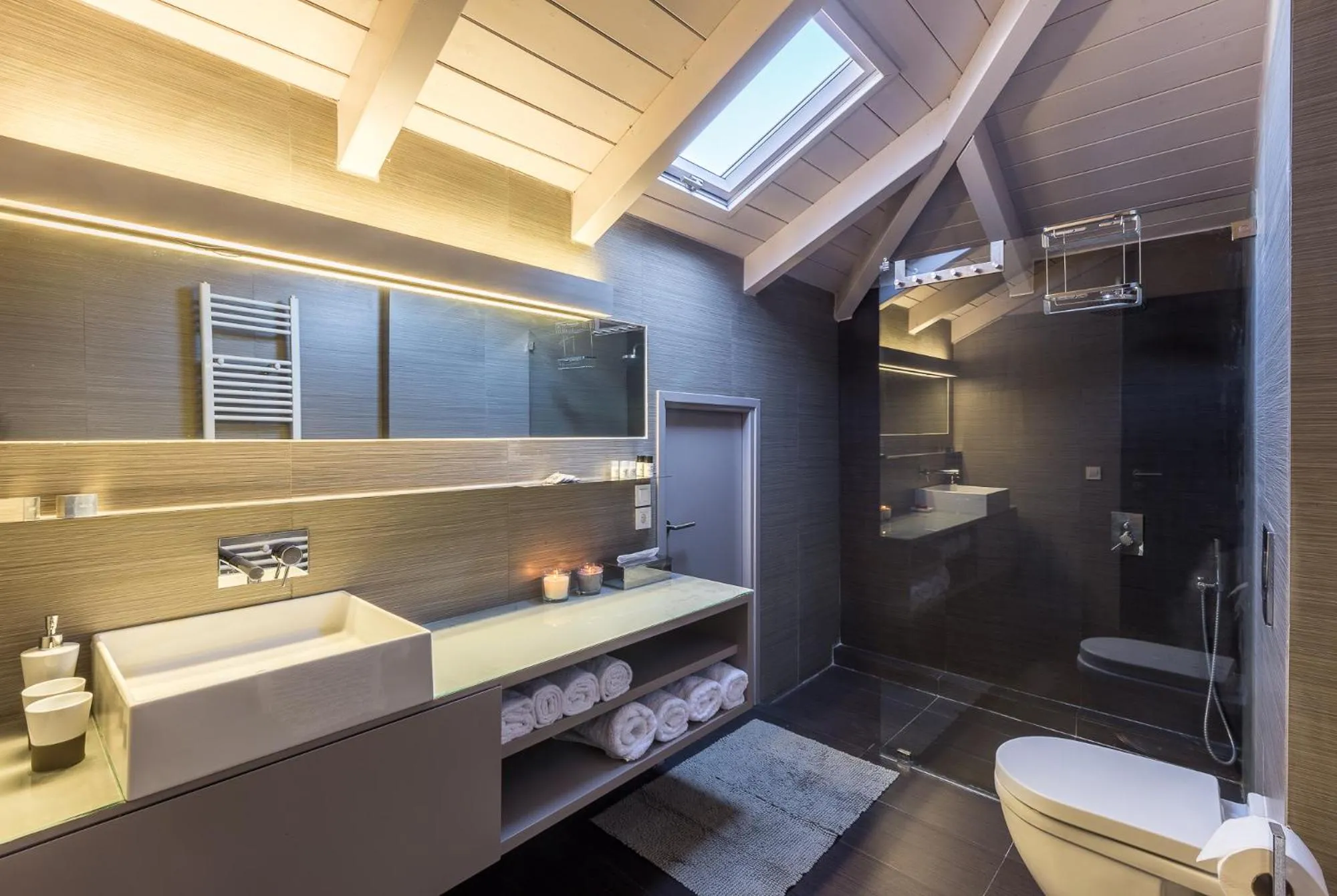 Shower in Deluxe Villa by White Hills Outdoor Hot Tub