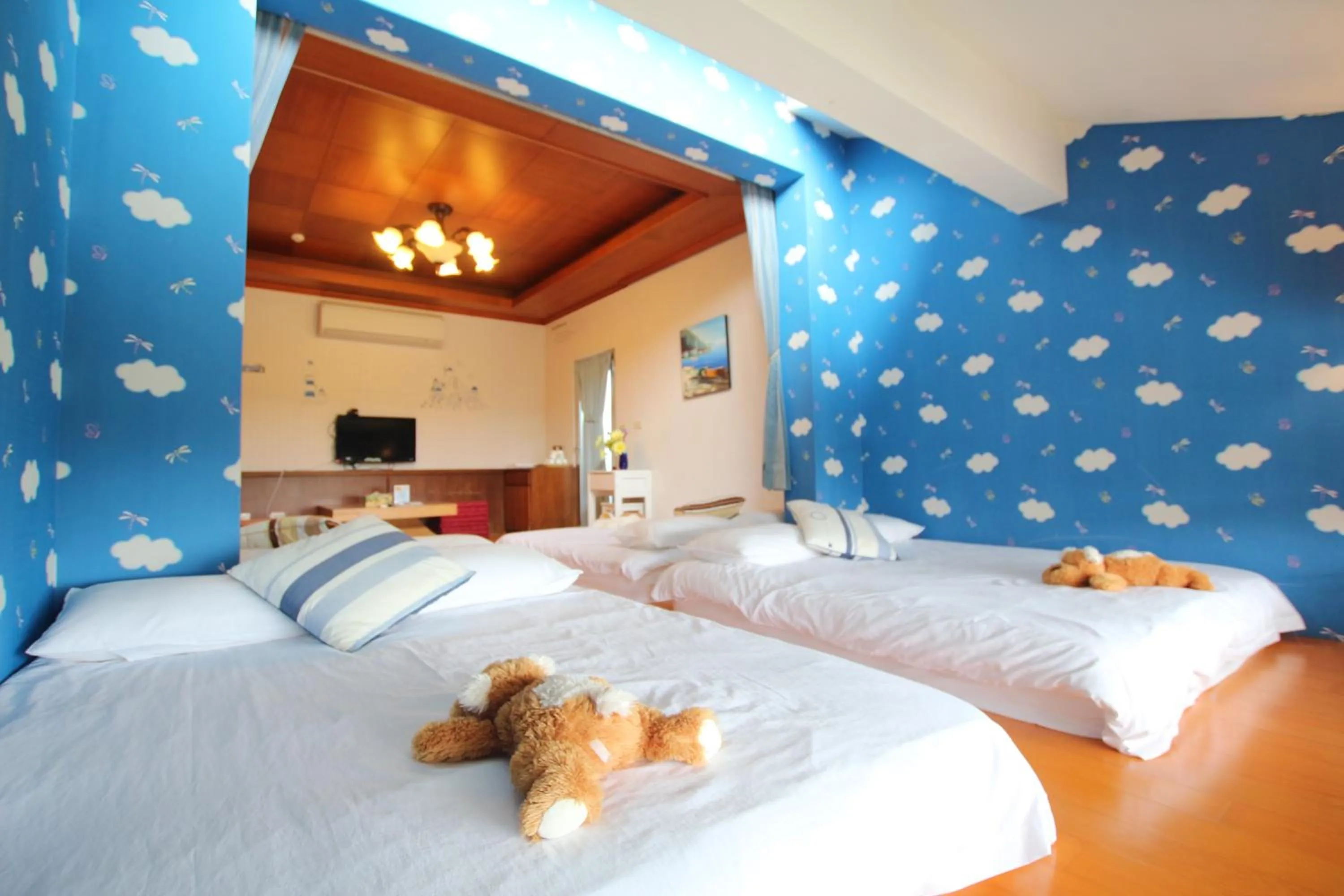 Photo of the whole room, Bed in Yilan Pine Villa Homestay
