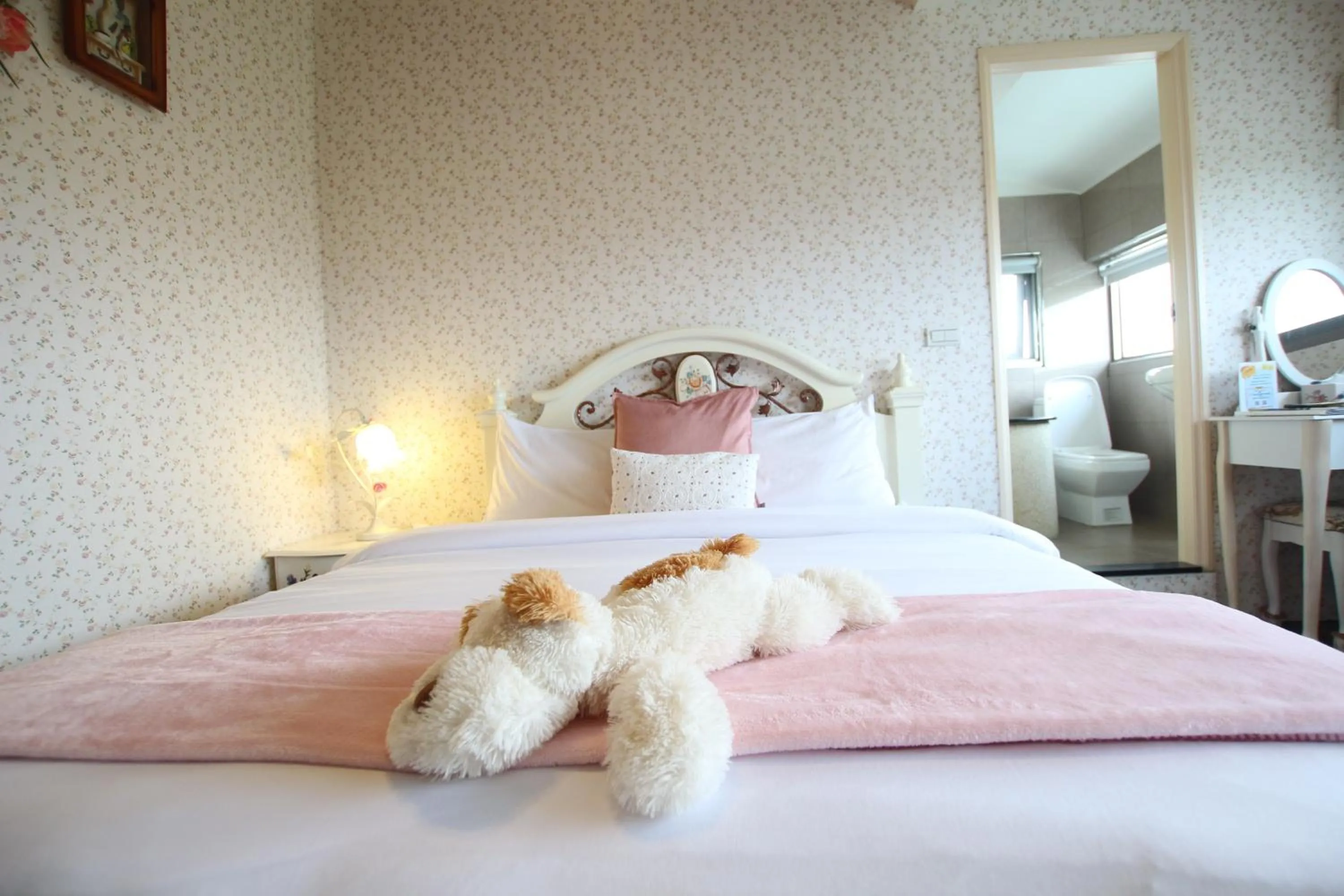 Bed in Yilan Pine Villa Homestay