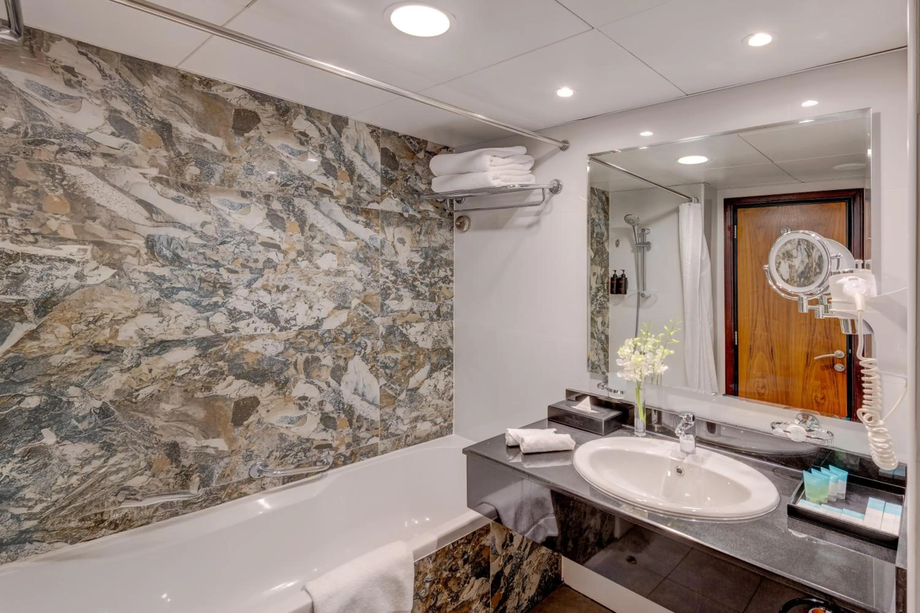 Shower in Hawthorn Suites by Wyndham Abu Dhabi City Center