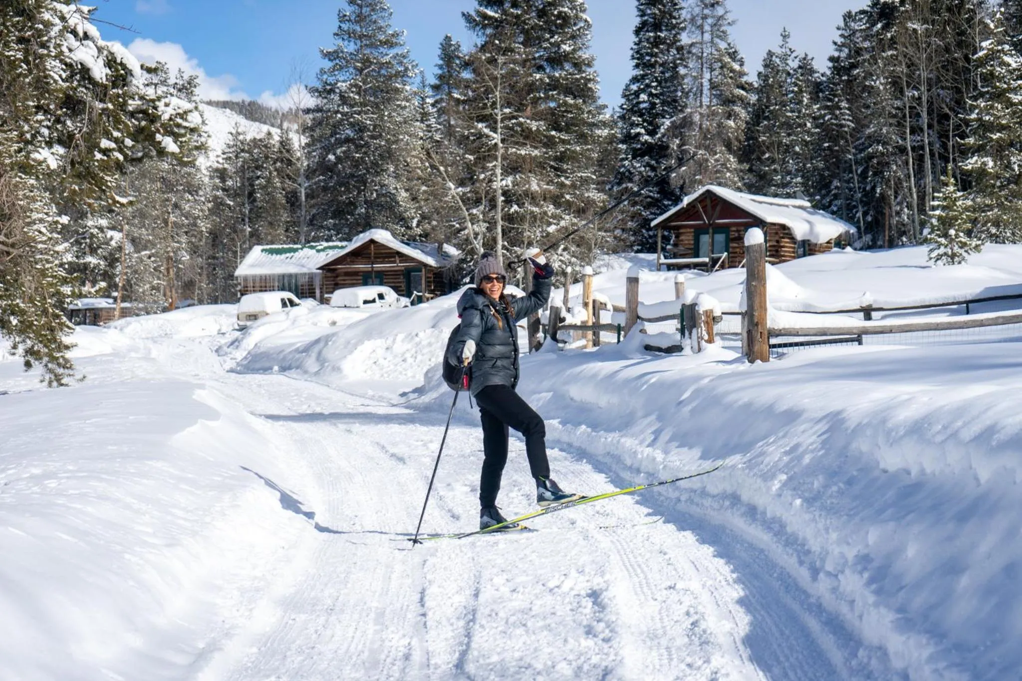 Skiing in Beyul Retreat