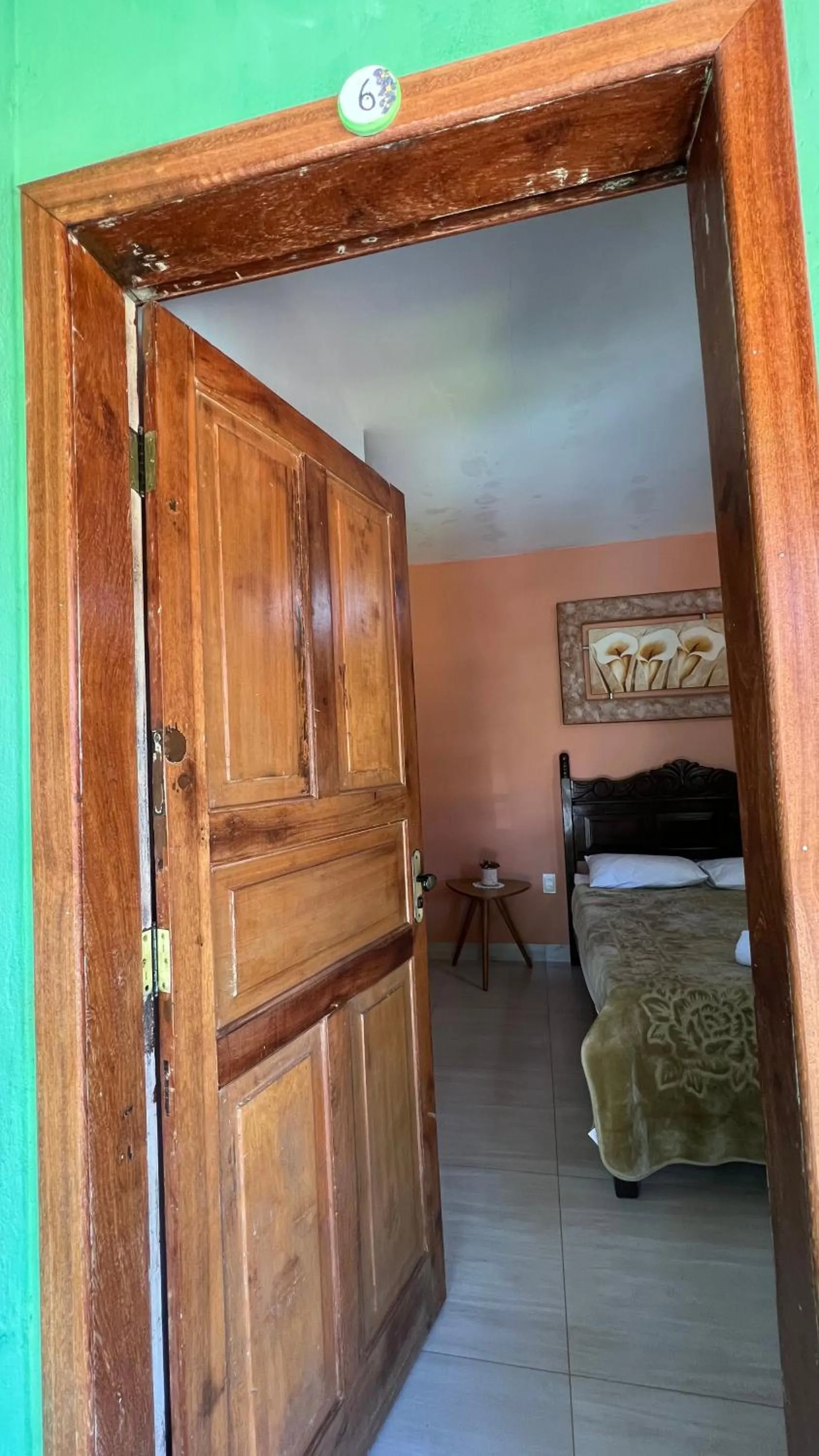 Bed in Pousada Casa redonda