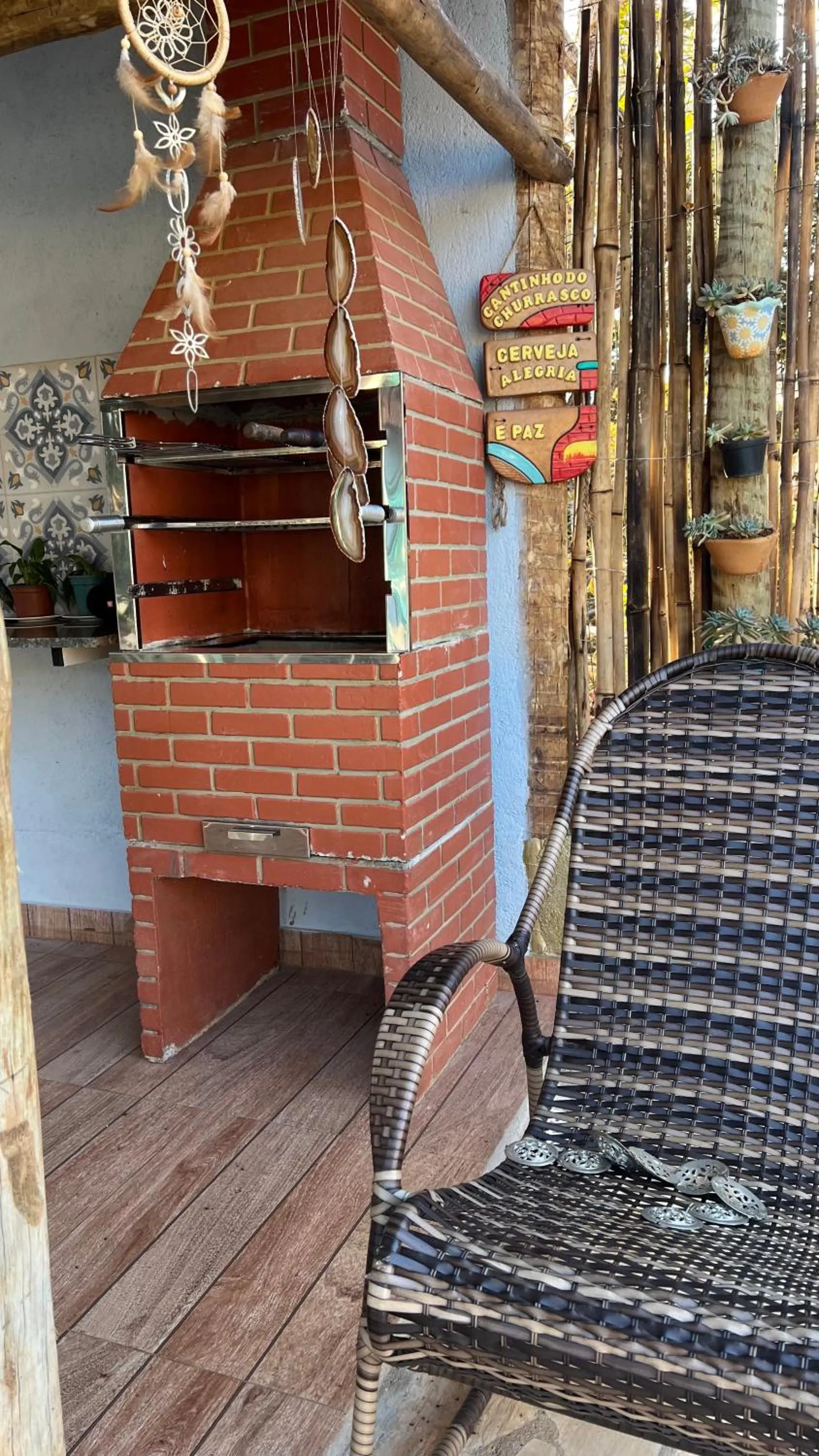 Seating area in Pousada Casa redonda
