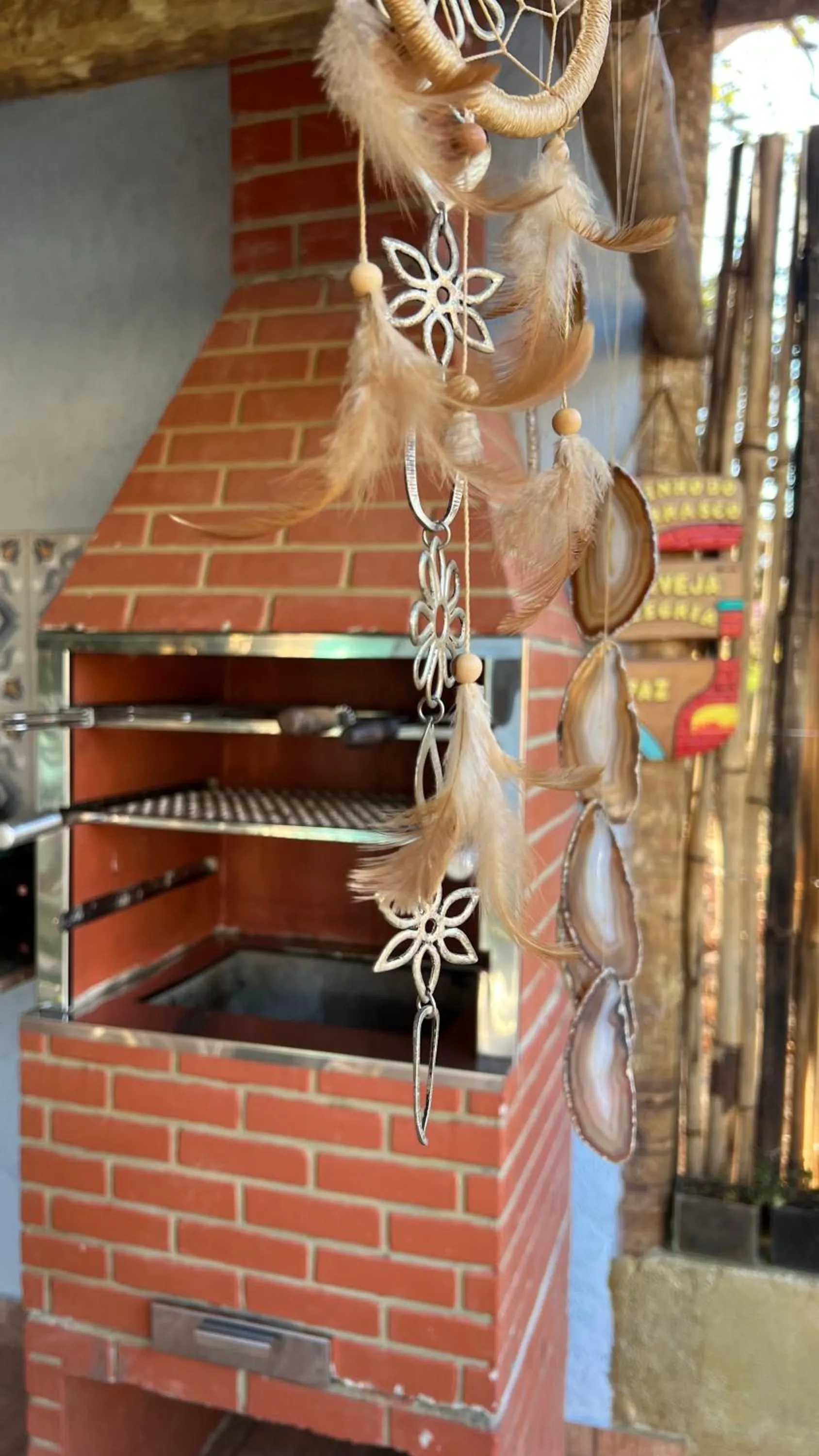 BBQ facilities in Pousada Casa redonda