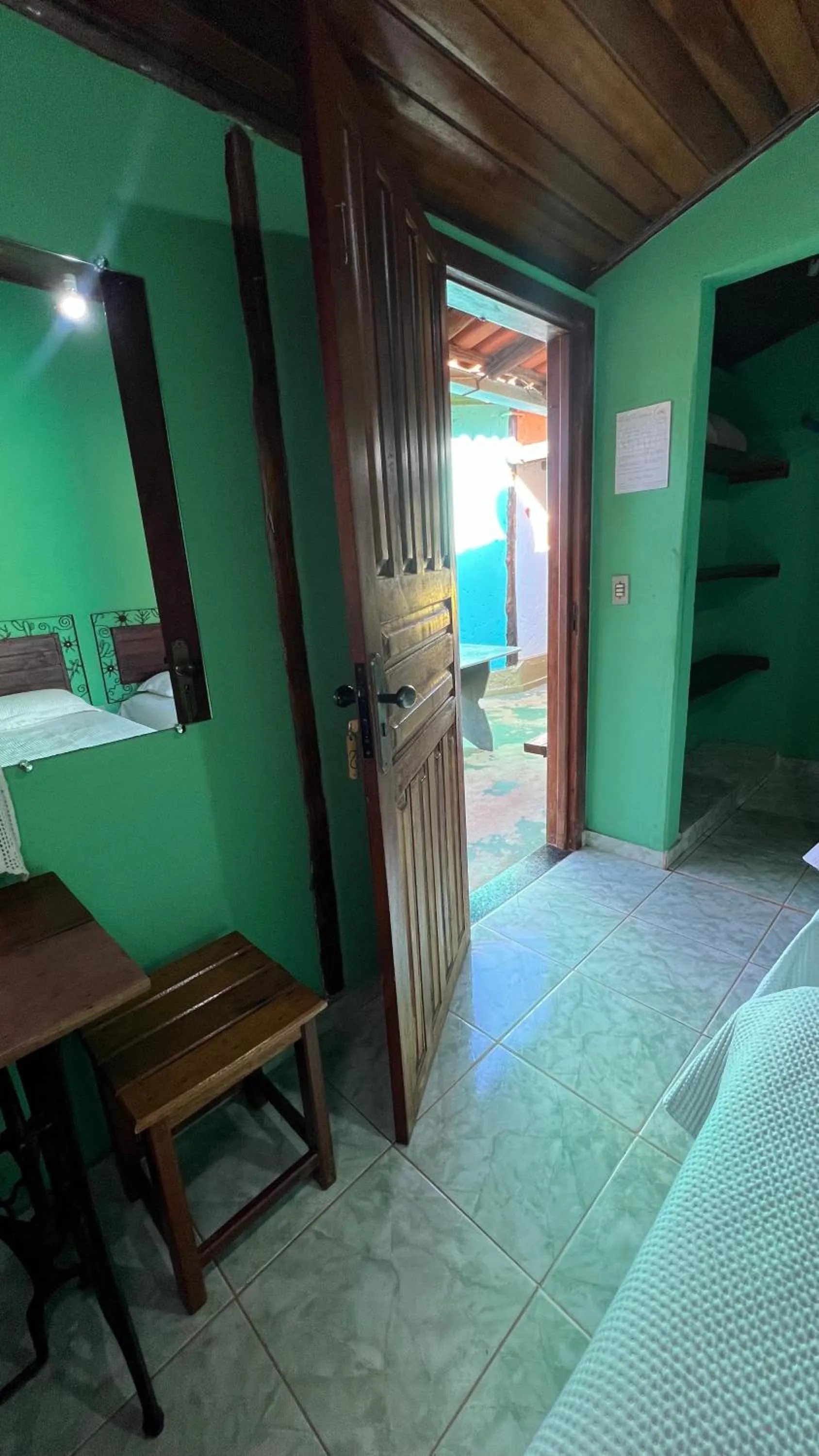 Bed in Pousada Casa redonda