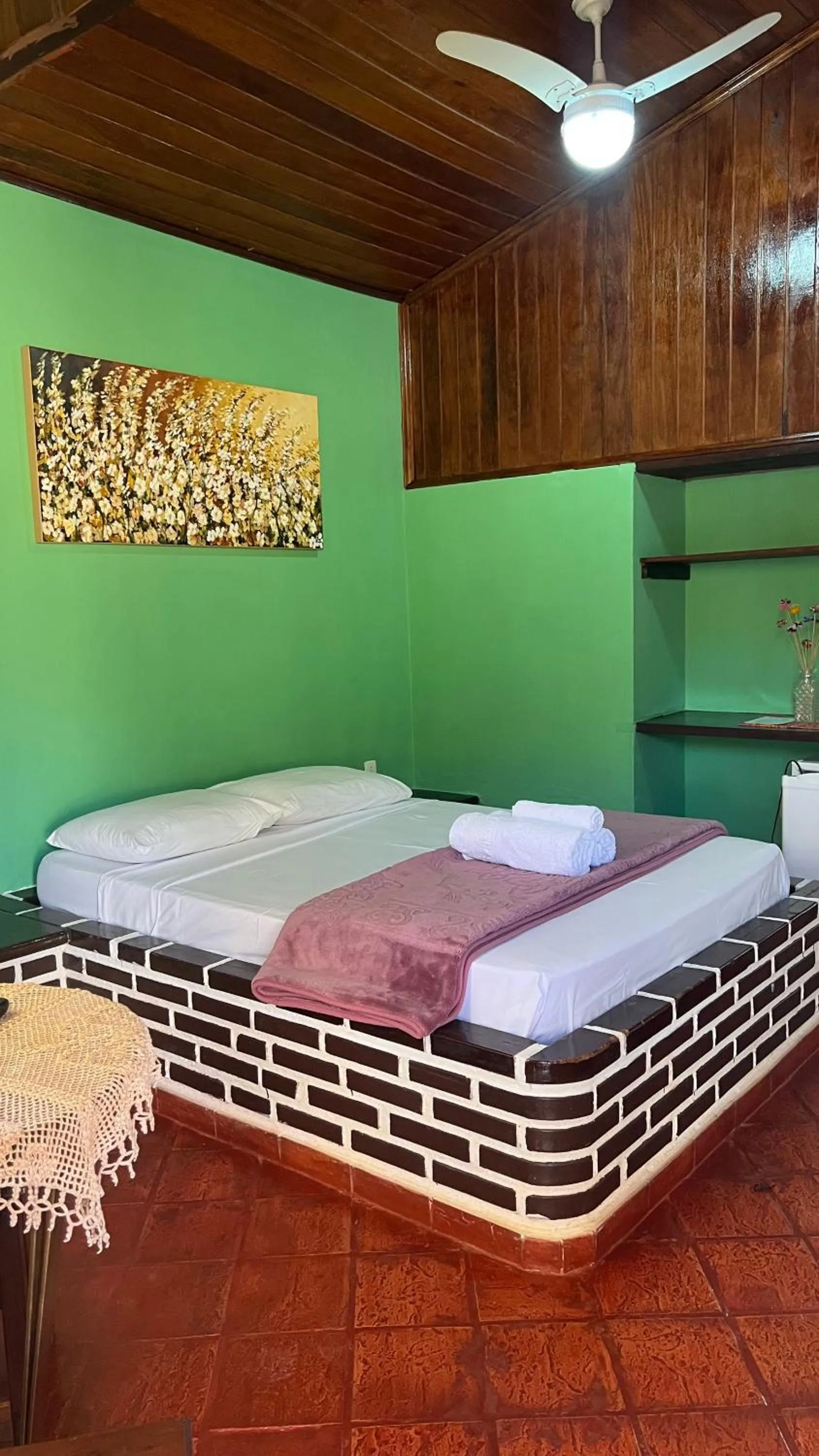 Bed in Pousada Casa redonda
