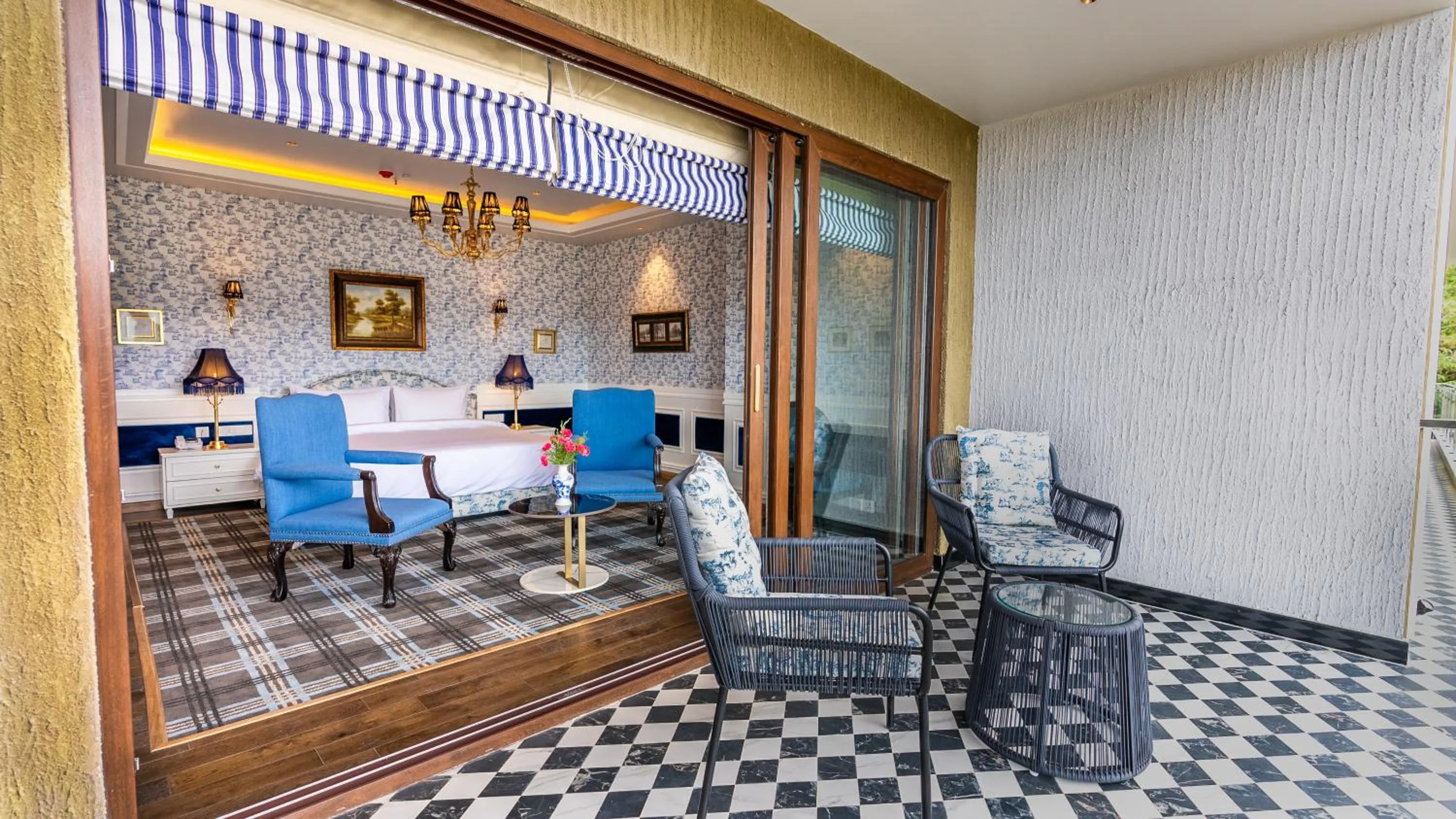 Seating area in The Manor Luxury Apartments, Shimla