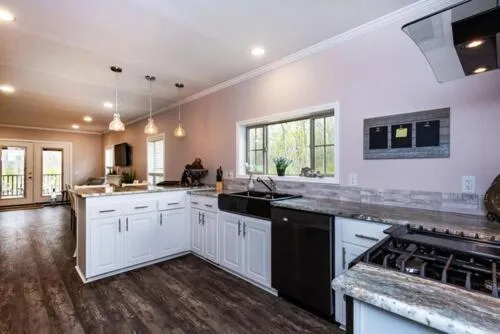 Kitchen or kitchenette in Swan Lake Resort