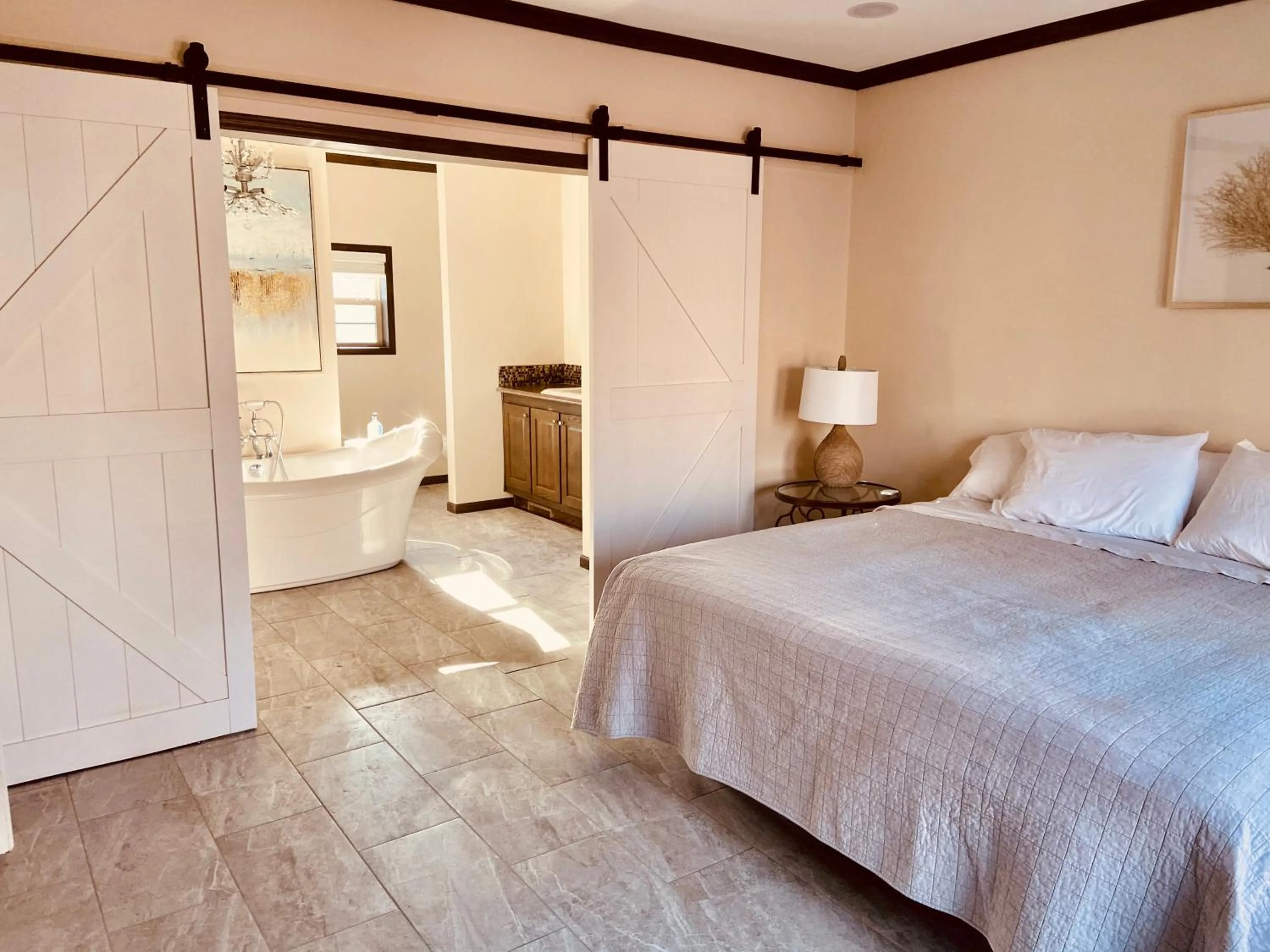 Bed in Swan Lake Resort