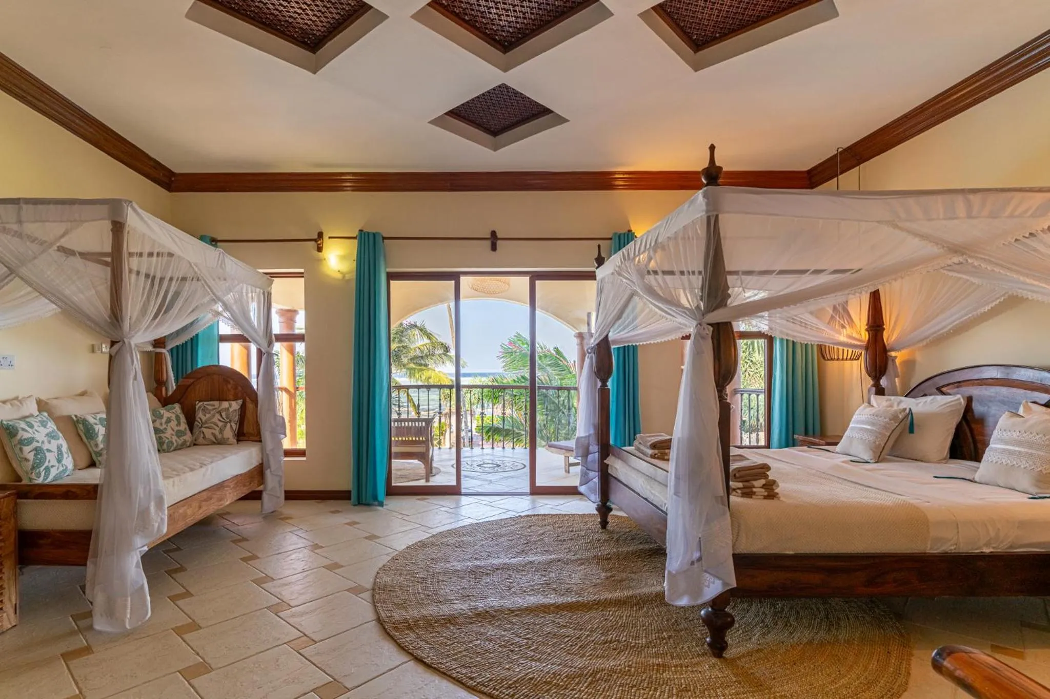 Bed in Marafiki Beach Hotel & SPA