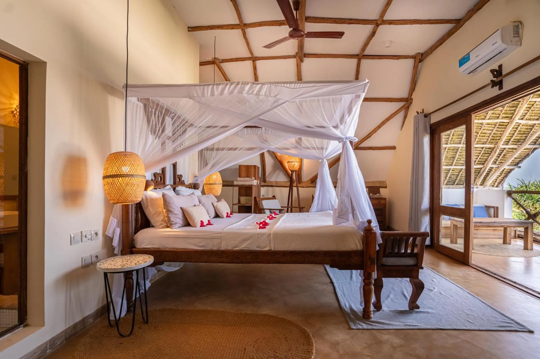 Bed in Marafiki Beach Hotel & SPA