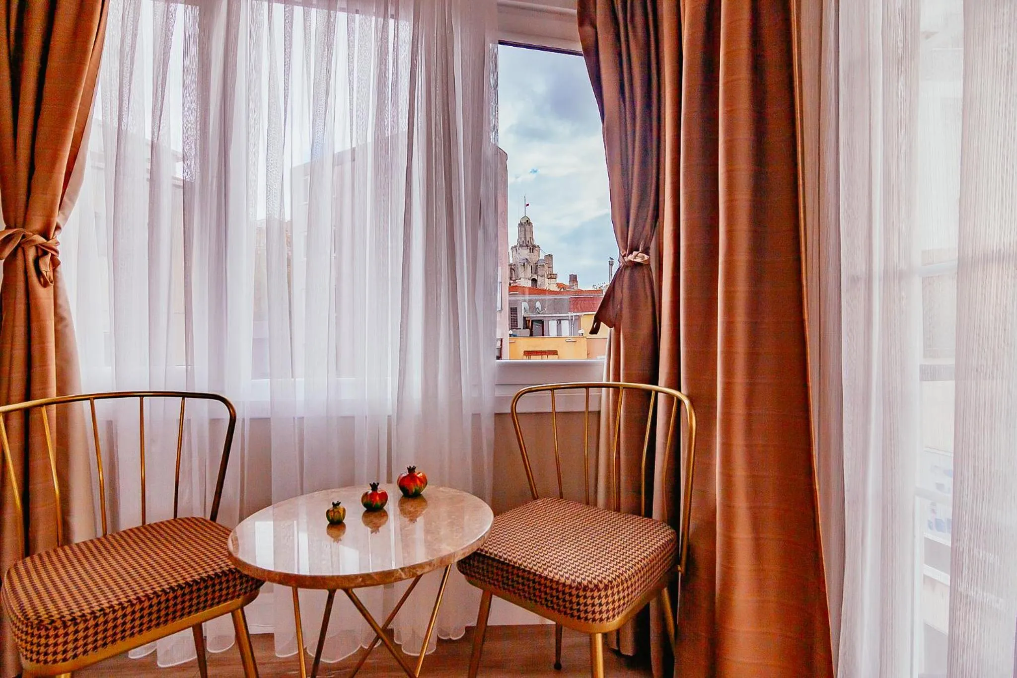 Seating area in Galata Hill Hotel