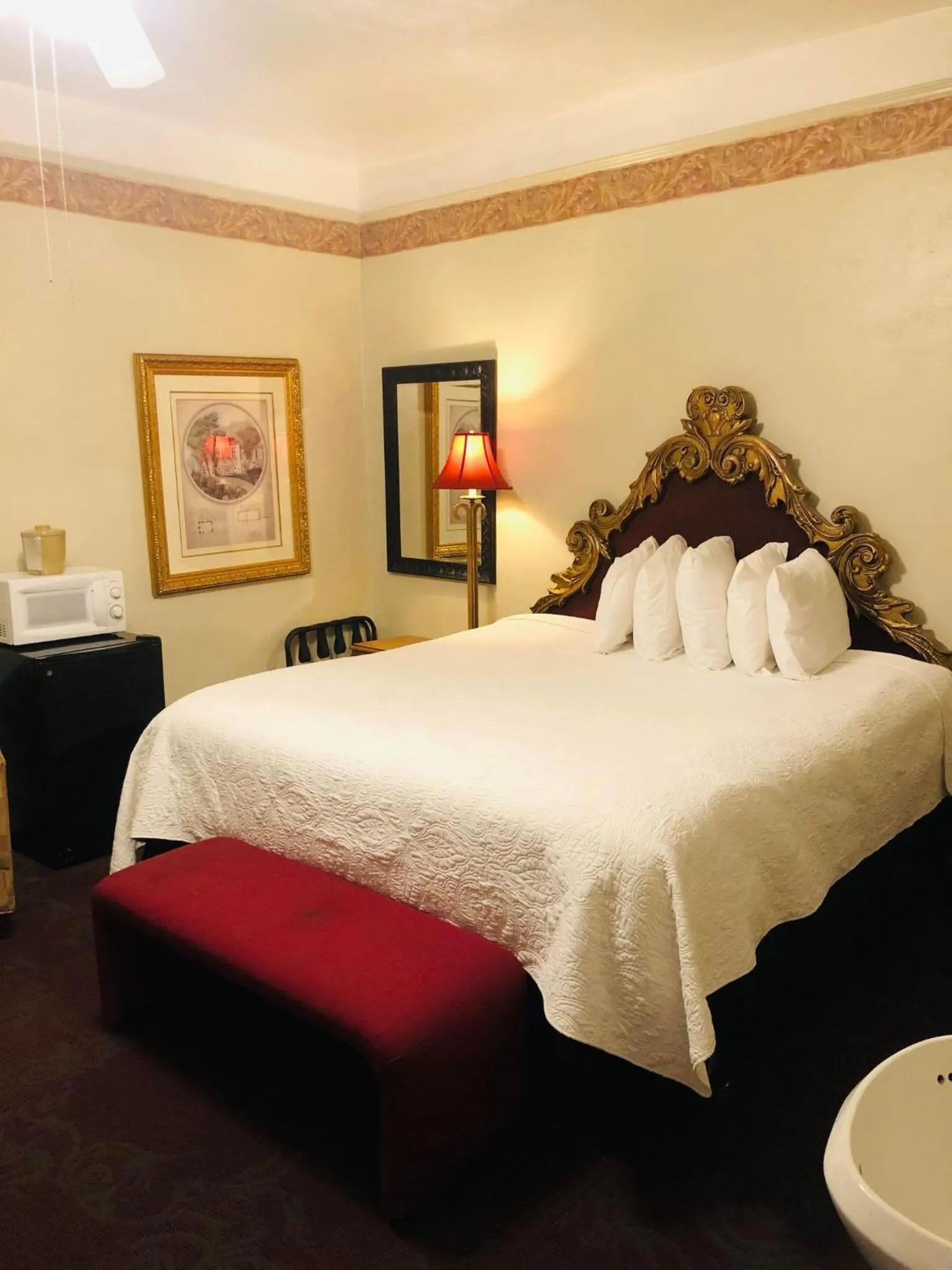 Bed in Historic Palace Hotel