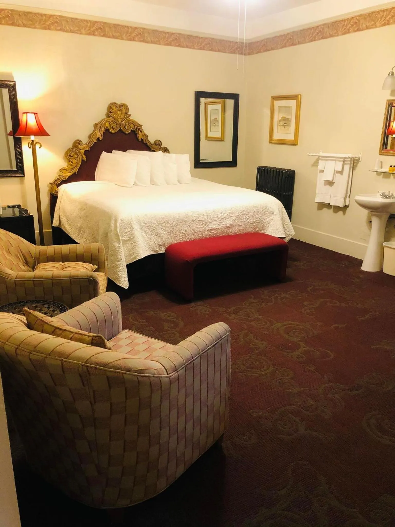 Bed in Historic Palace Hotel