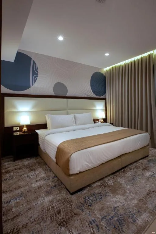 Bed in Seas Hotel Amman