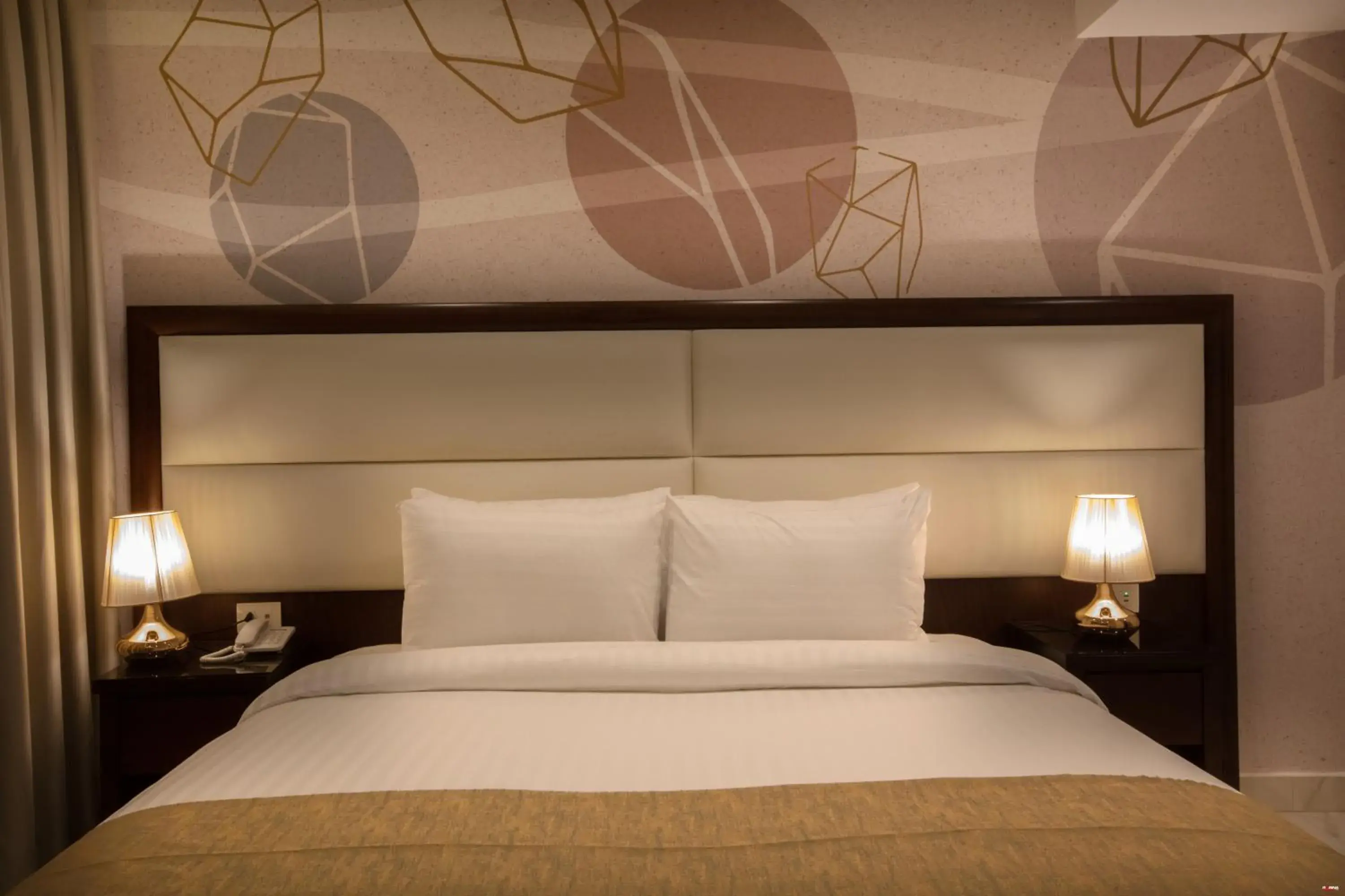 Bed in Seas Hotel Amman